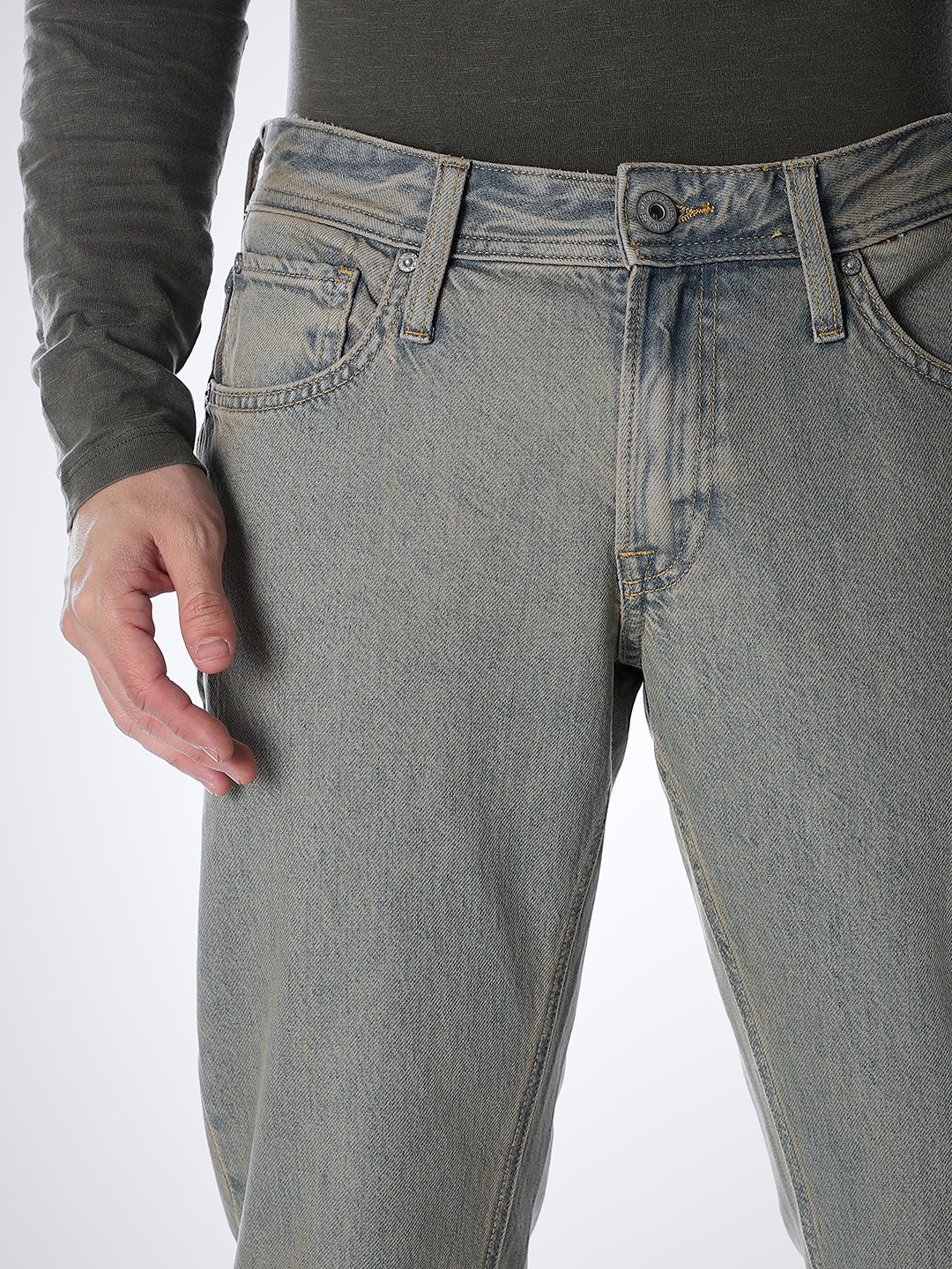 5 Pocket WASHED Clark Regular Fit Jeans