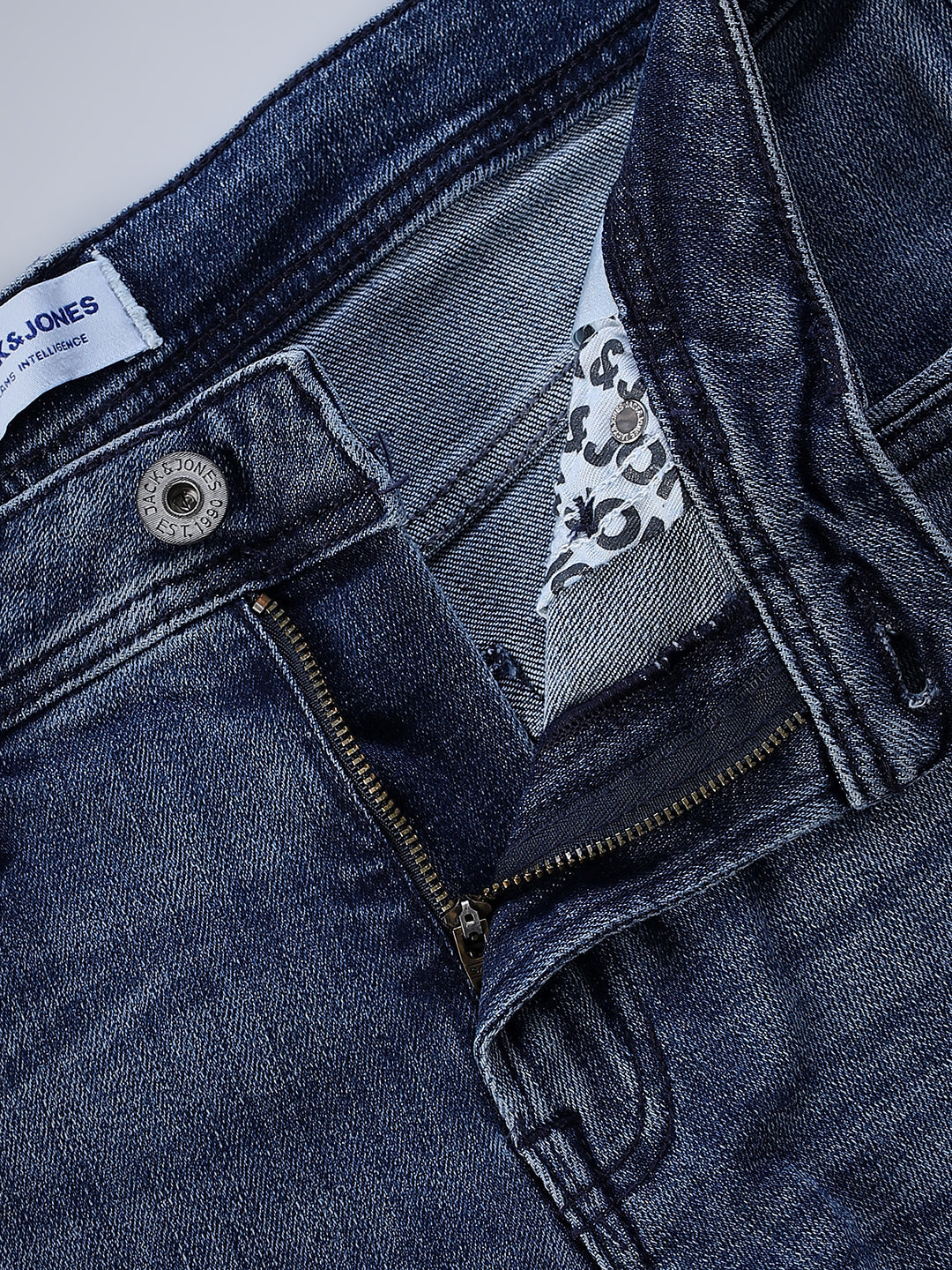 5 Pocket WASHED Clark Regular Fit Jeans - Blue