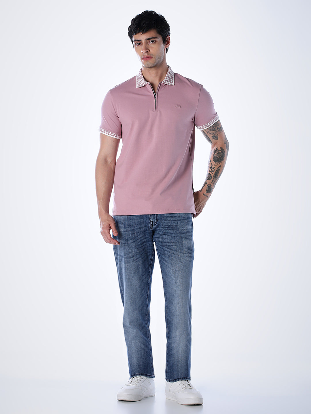 5 Pocket WASHED Clark Regular Fit Jeans - Blue