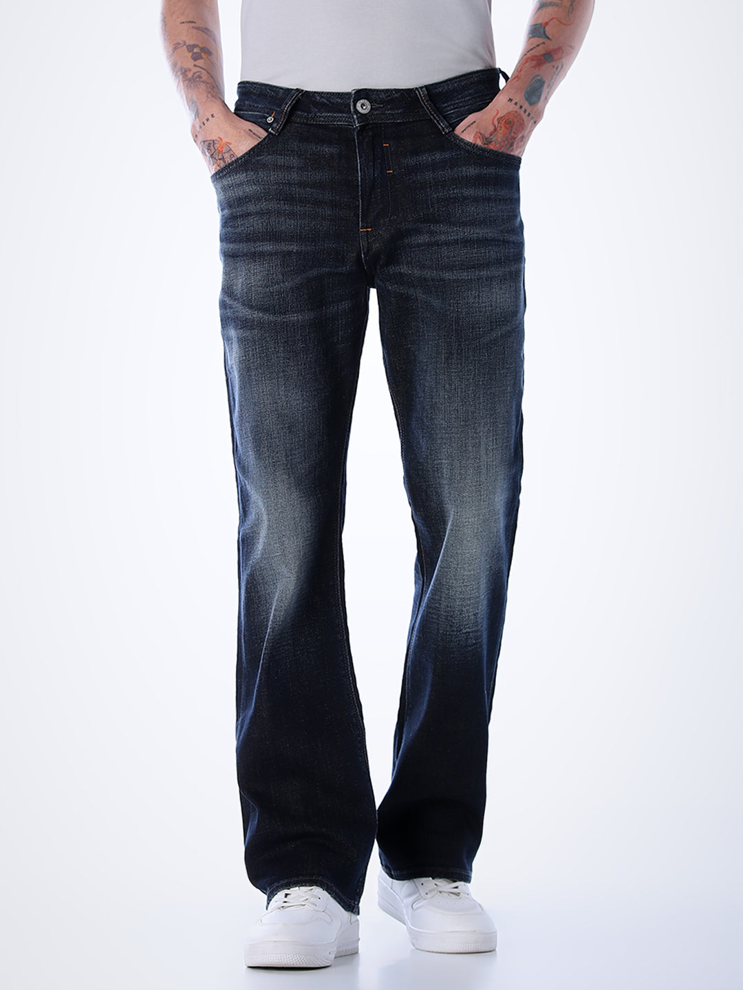 Cliff Bootcut Jeans - Dark Blue