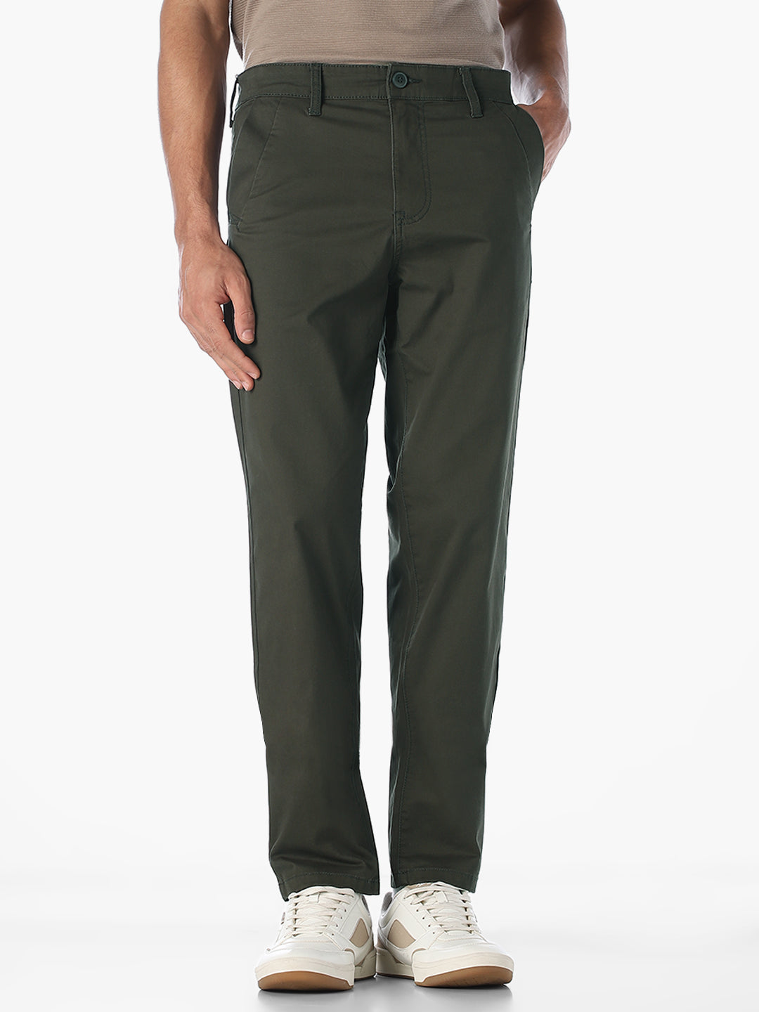 Olive Regular Fit Pants