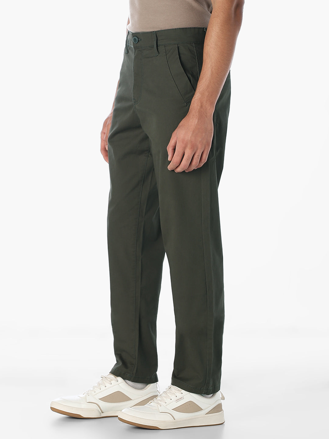 Olive Regular Fit Pants