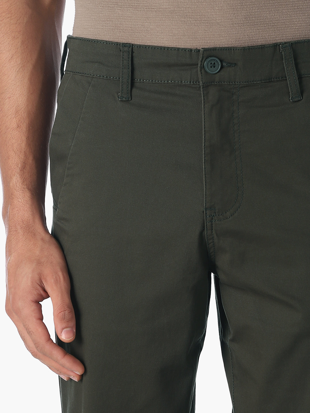 Olive Regular Fit Pants
