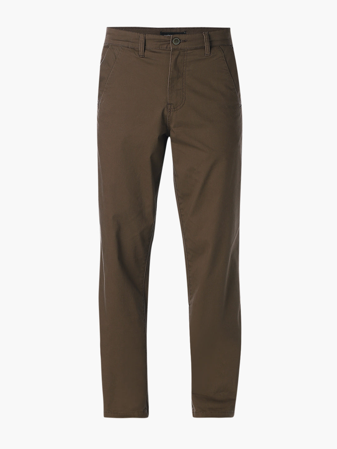 Brown Regular Fit Pants
