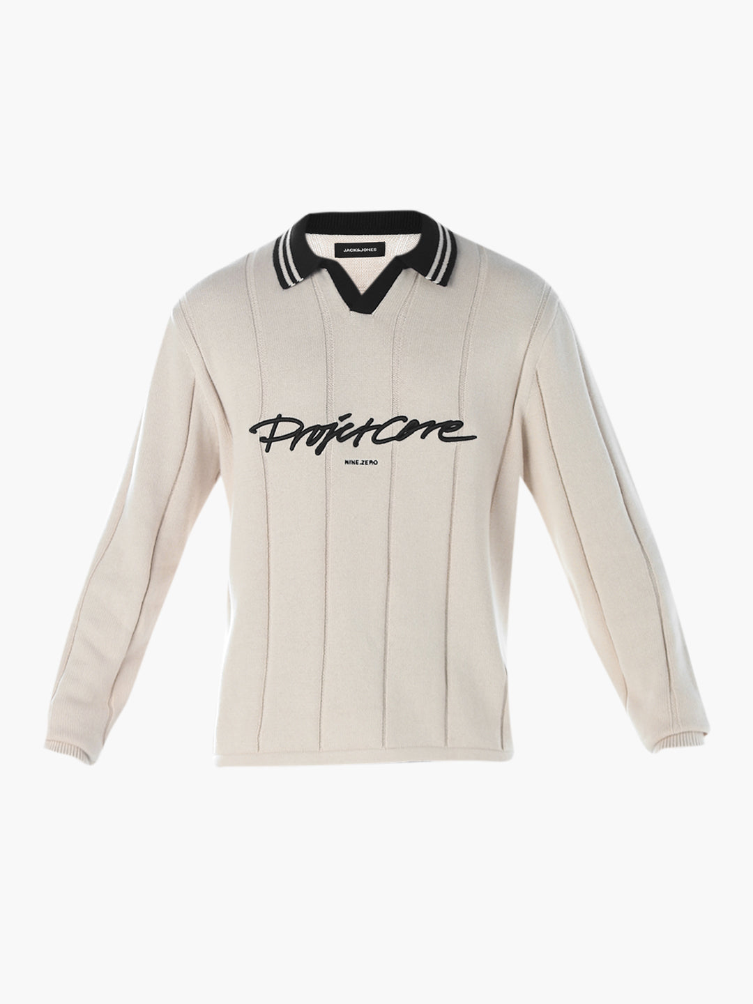 Oversized Knitted Polo - Beige