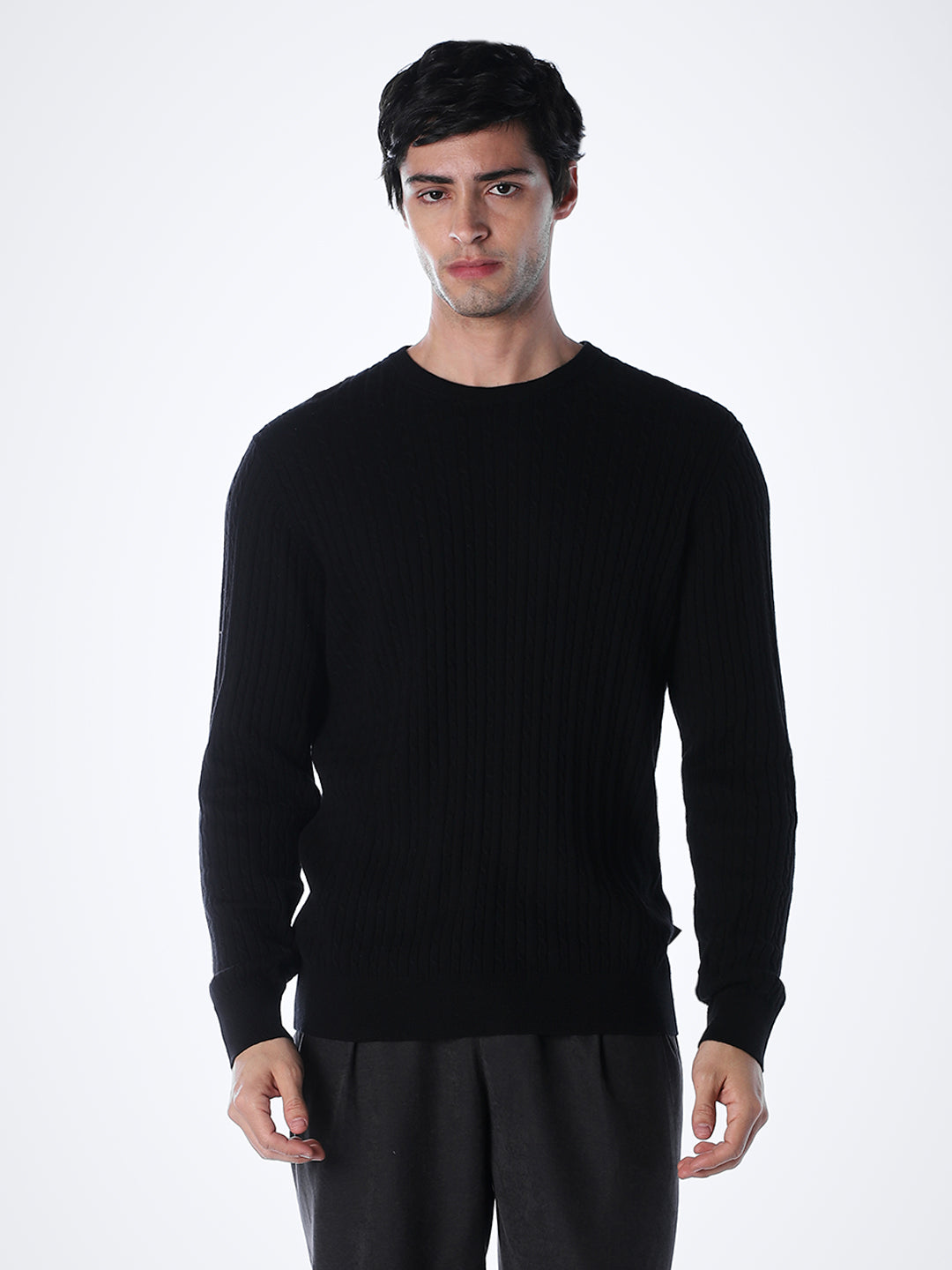 Black Slim Fit Pullover