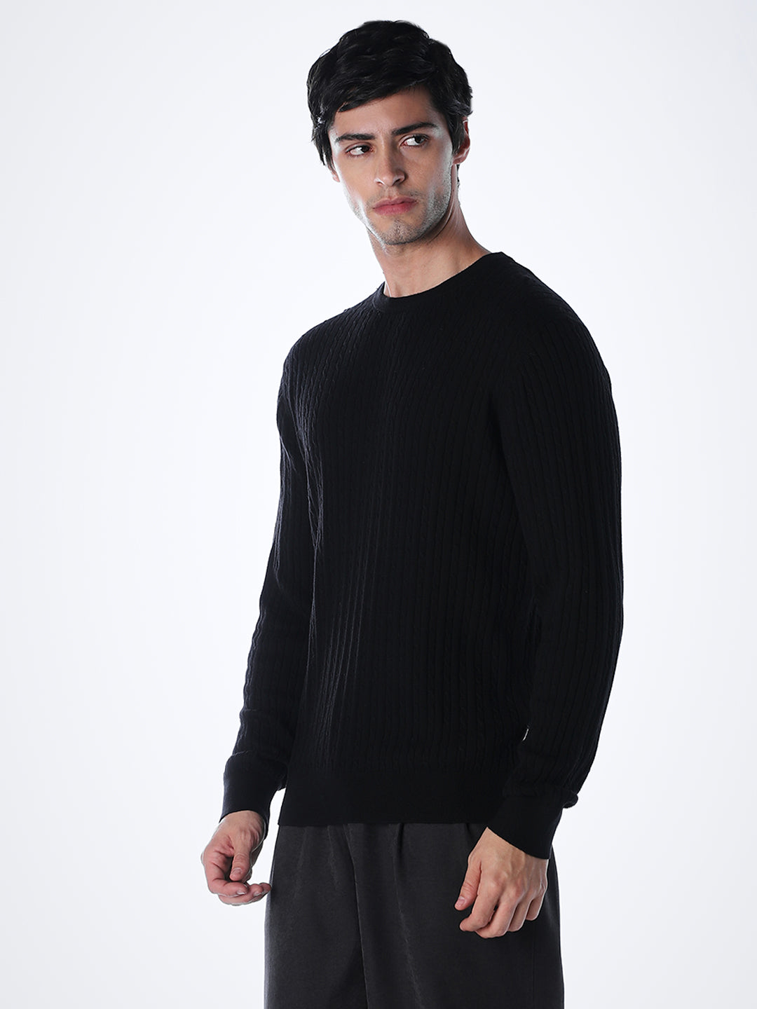 Black Slim Fit Pullover