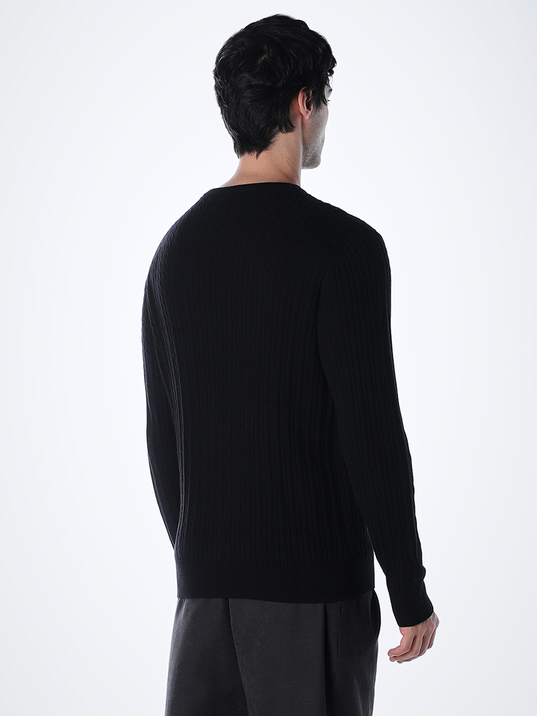Black Slim Fit Pullover