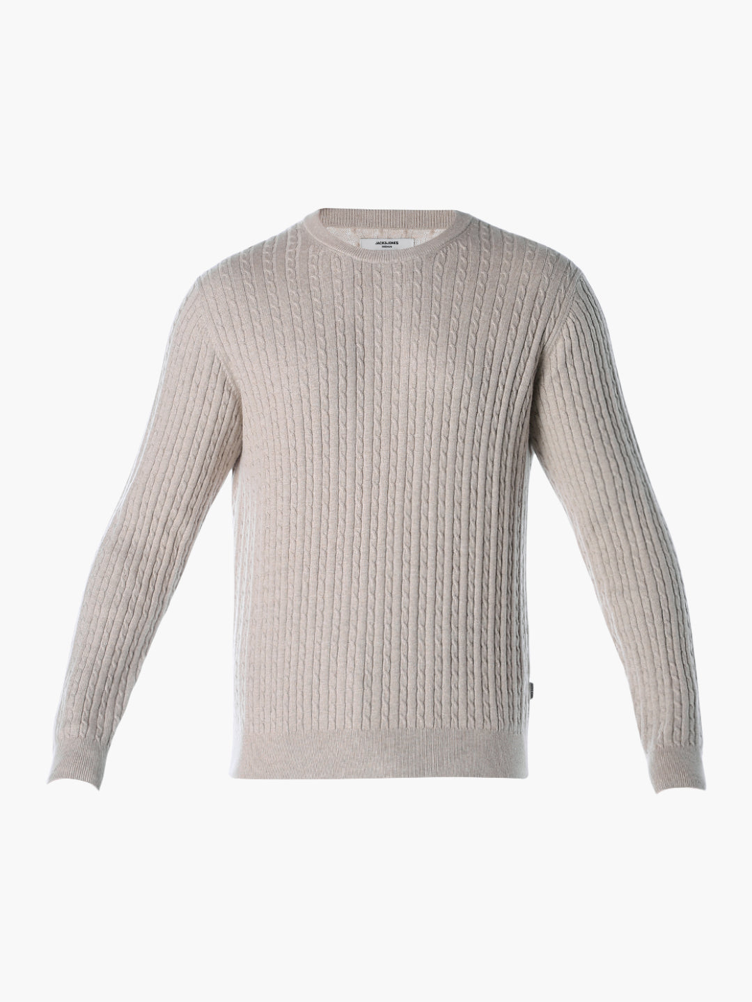 Beige Slim Fit Pullover