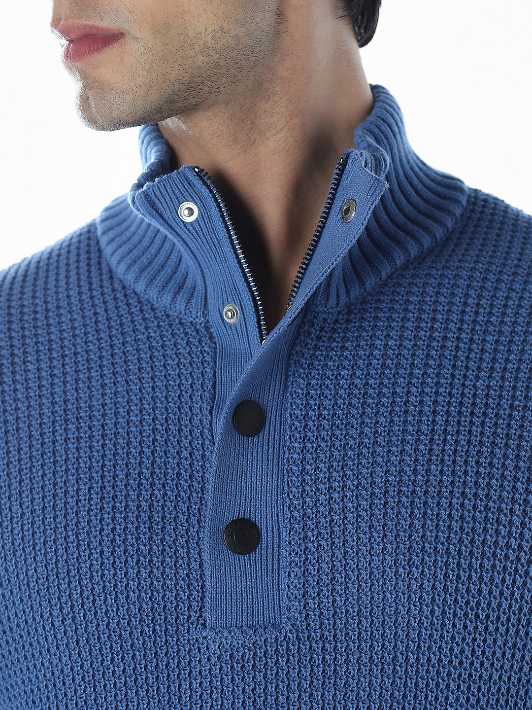 High Neck Knitted Pullover