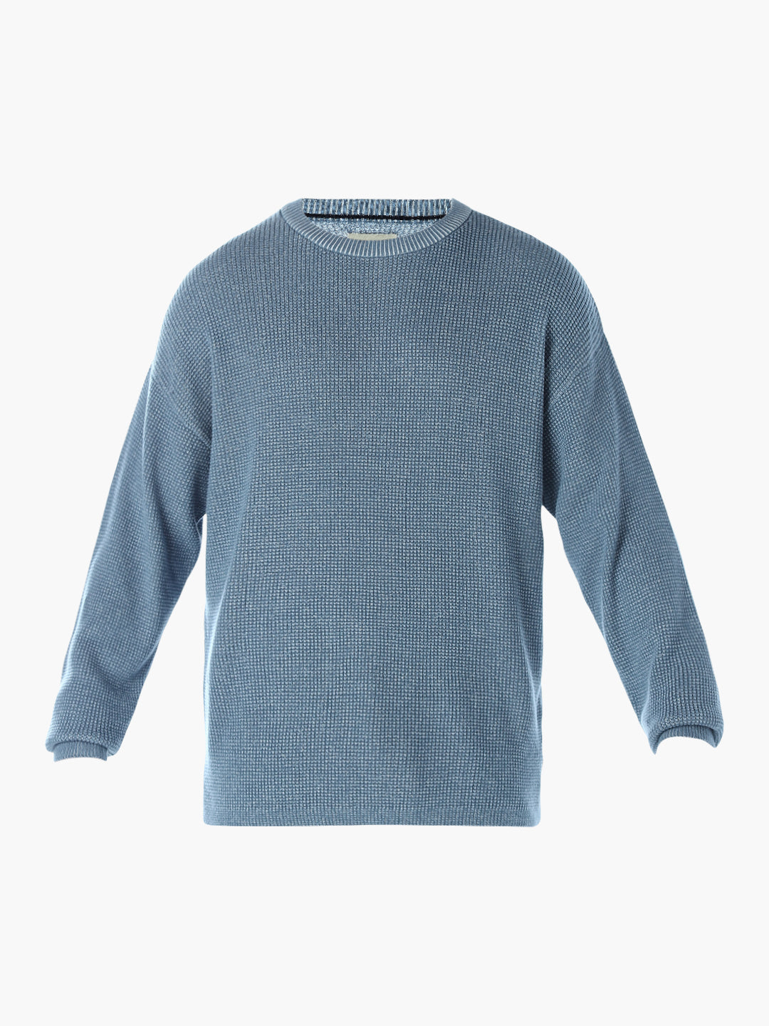 Textured Crew Neck Oversized Pullover