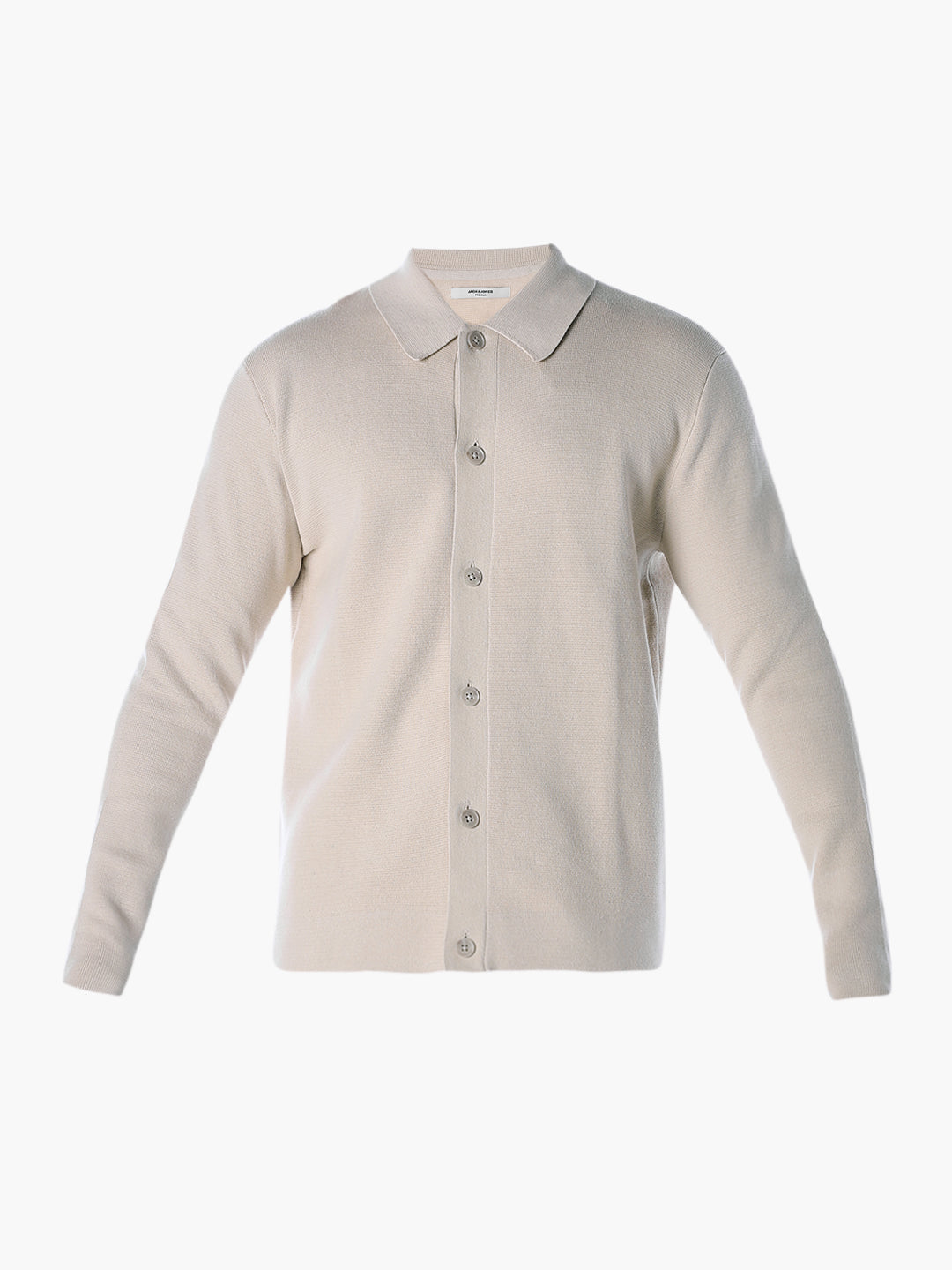 Regular Fit Front Open Cardigan - Beige