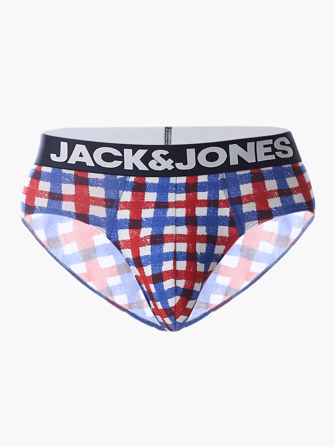 Blue Check Print Briefs