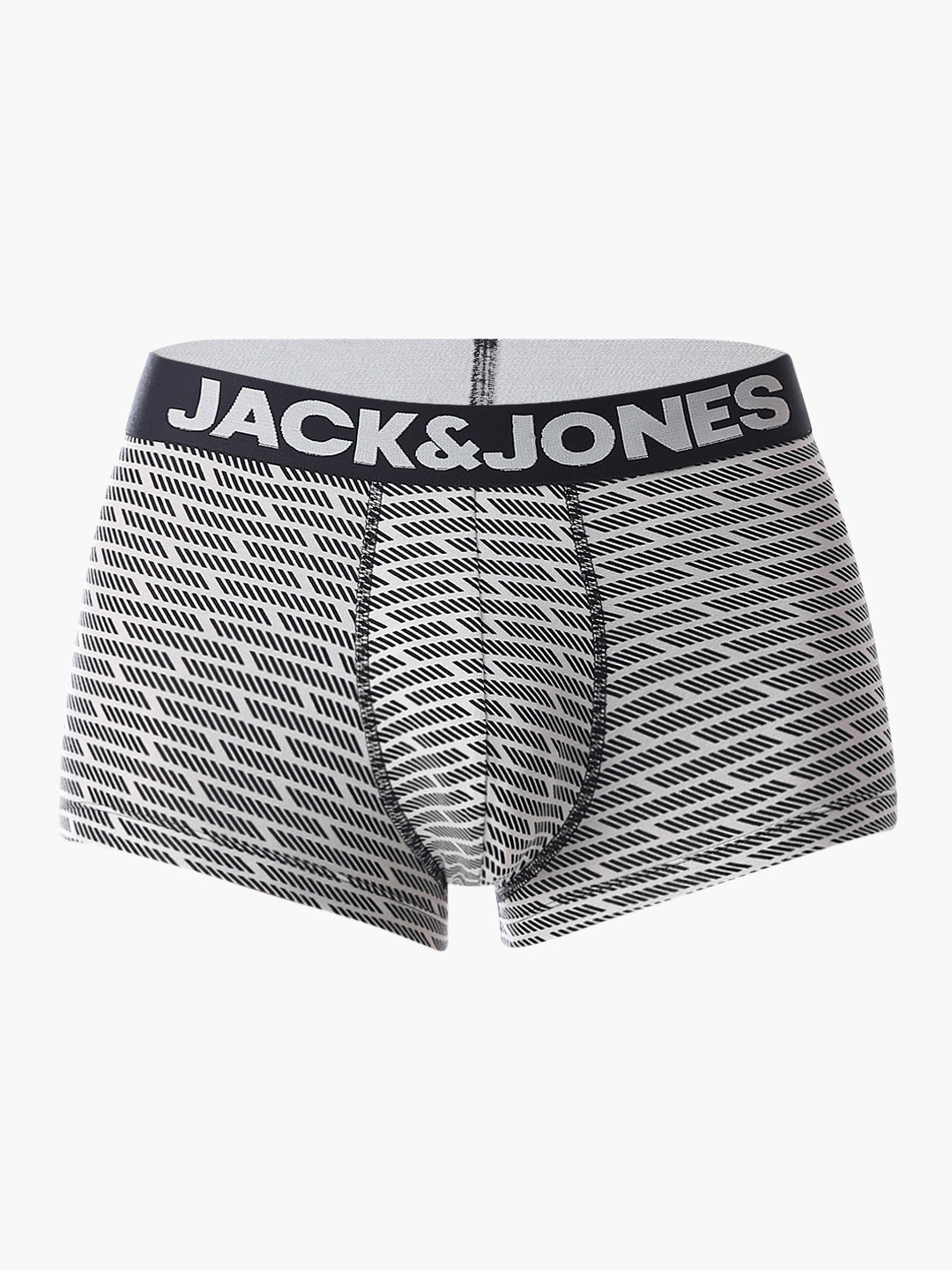 White & Black Printed Trunks
