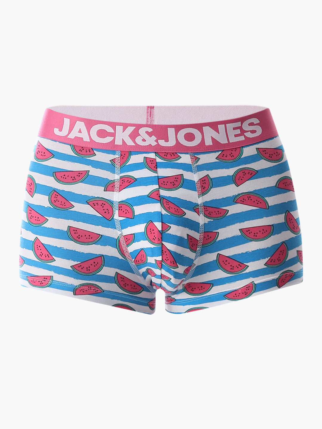 Blue Watermelon Striped Print Trunks