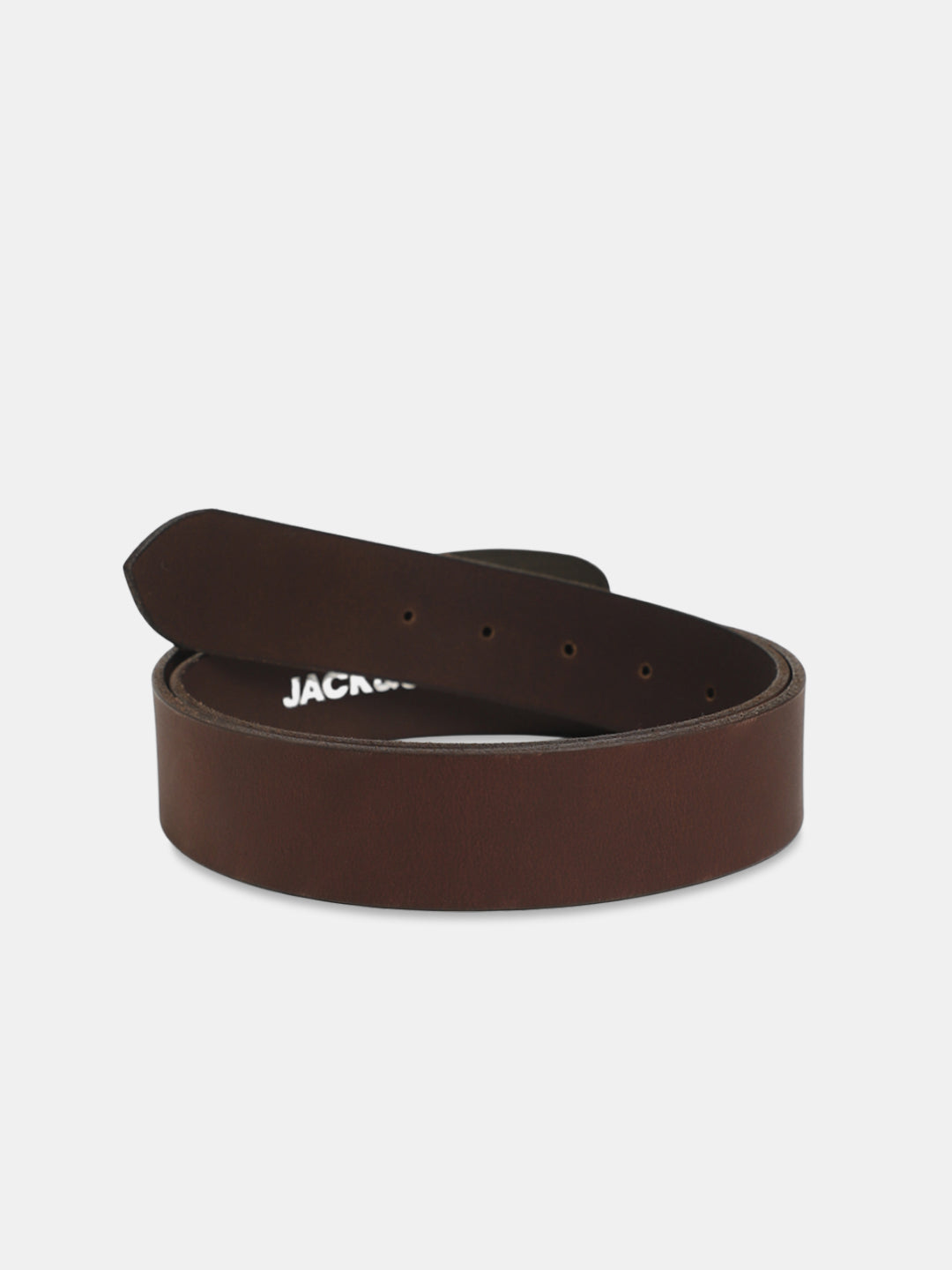 Brown Chunky Buckle Leather Belt