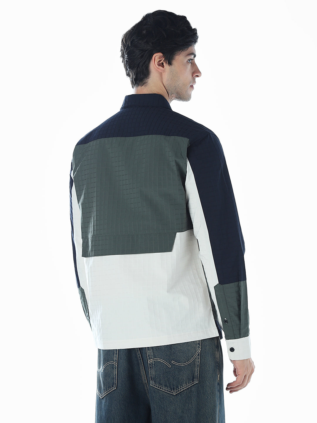 Colourblocked Zipped Jacket