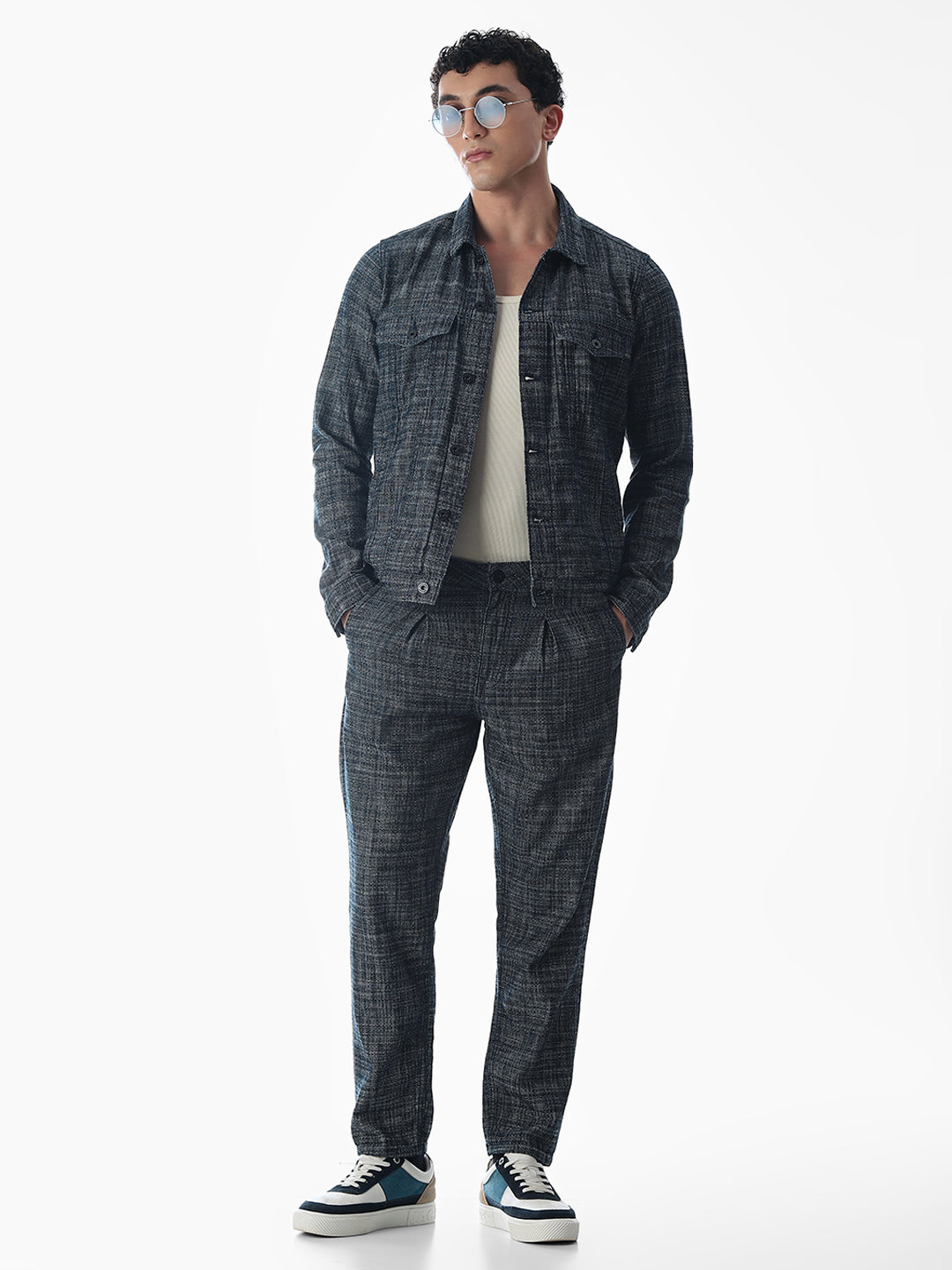 Dark Blue Cotton Jacket