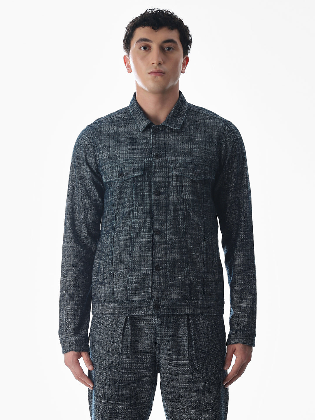 Dark Blue Cotton Jacket