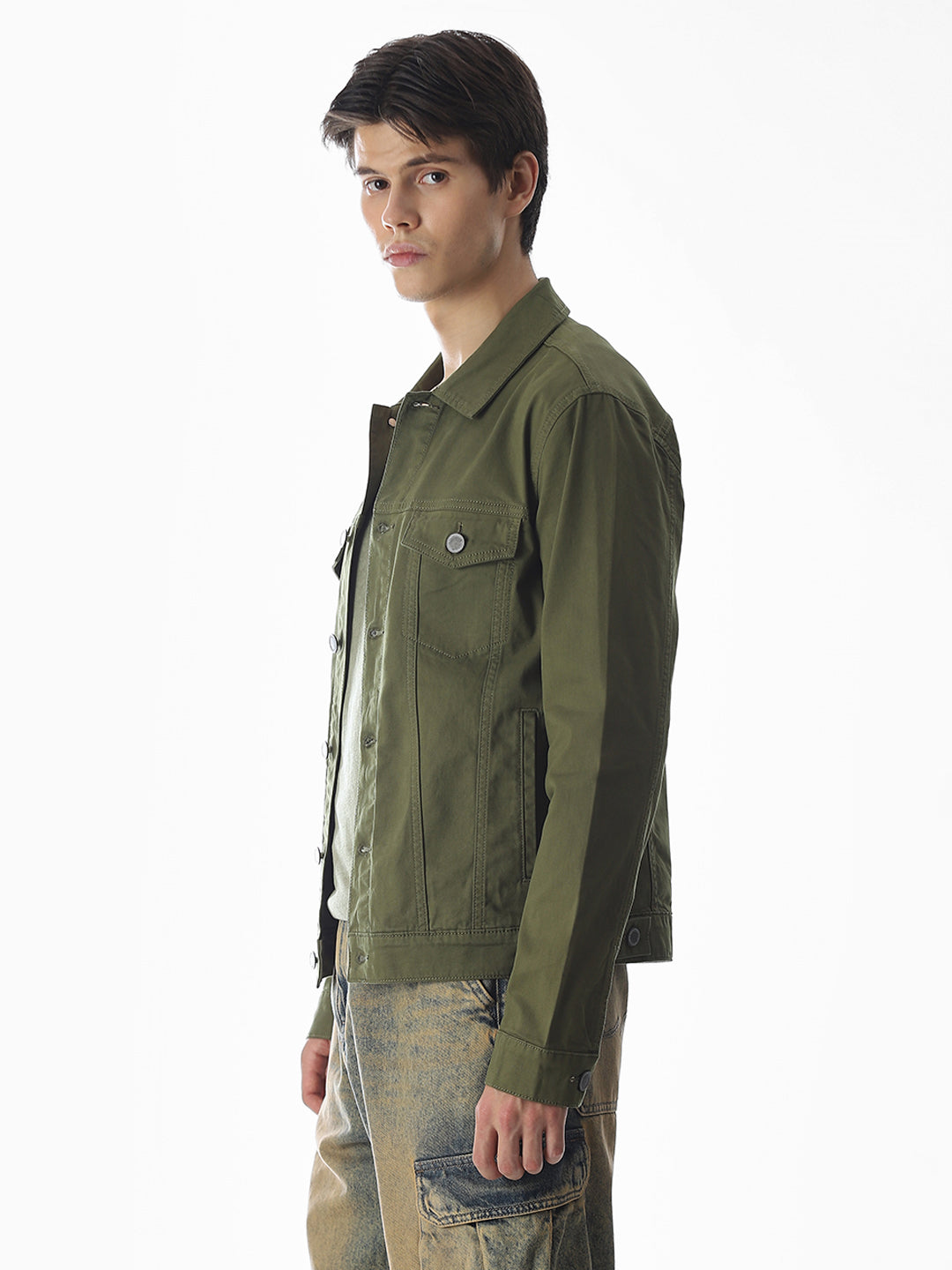 Olive Green Cotton Jacket