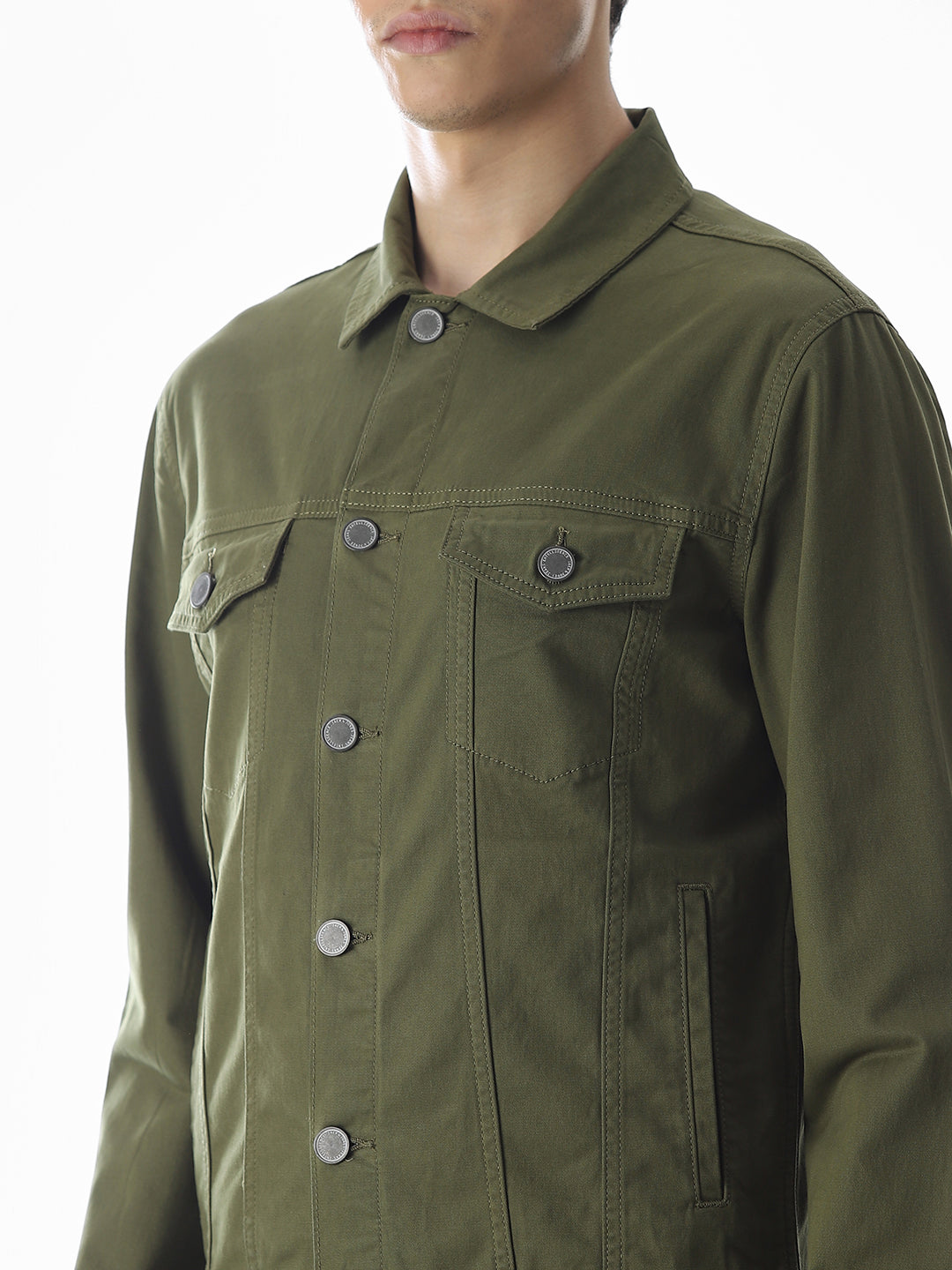 Olive Green Cotton Jacket