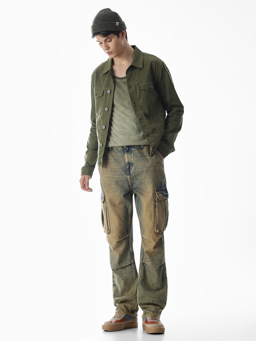 Olive Green Cotton Jacket