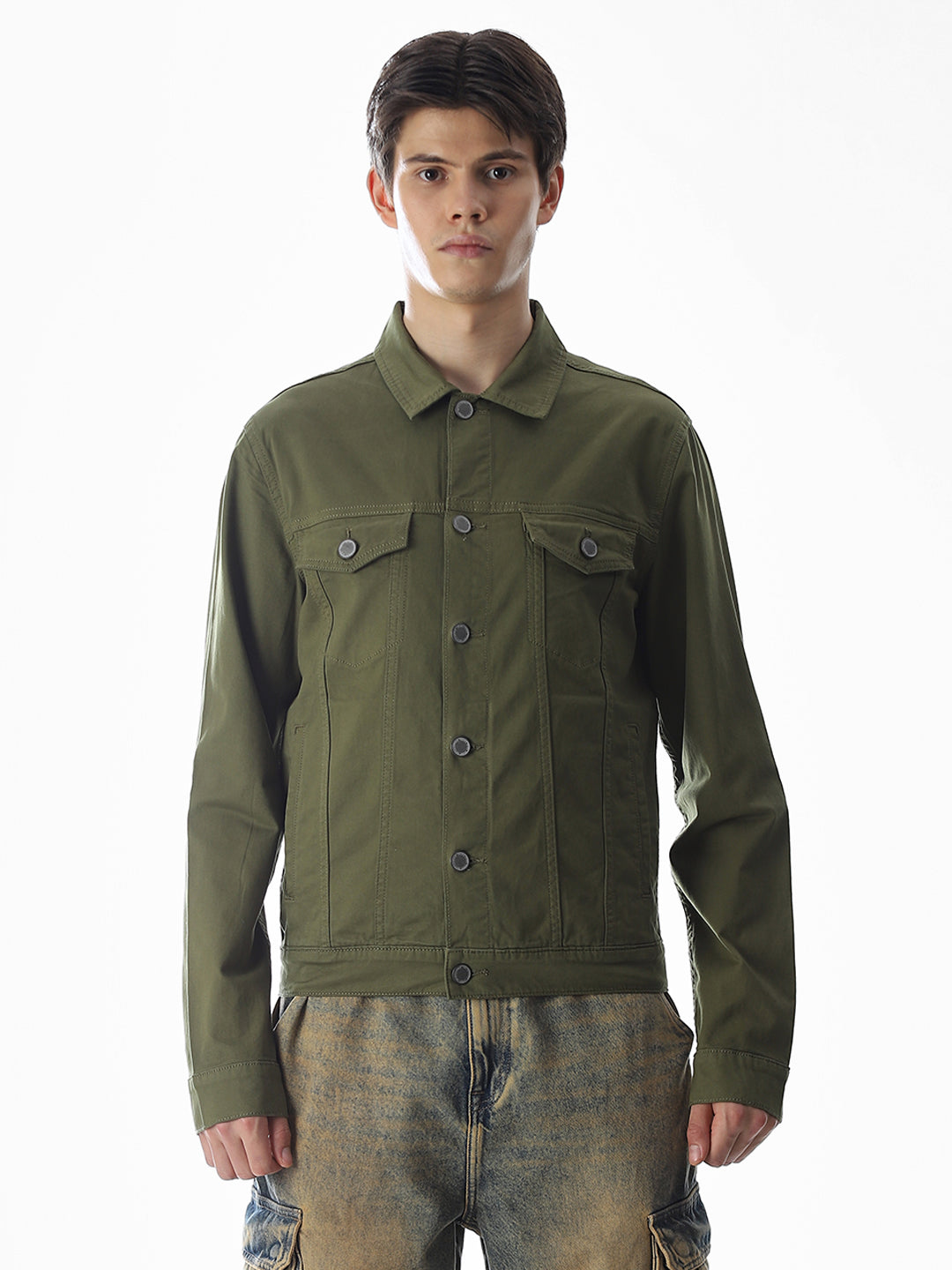 Olive Green Cotton Jacket