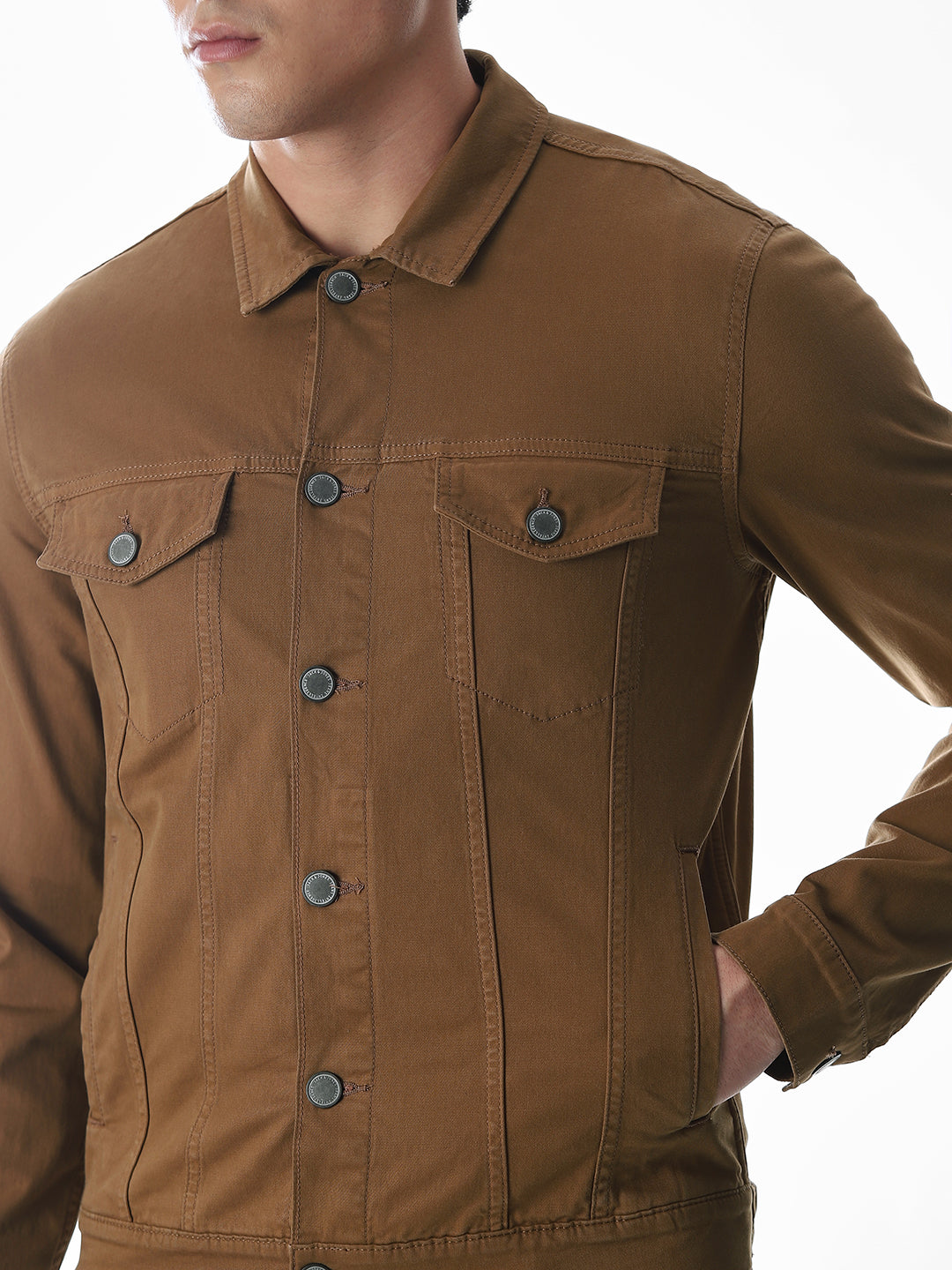 Dark Brown Cotton Jacket