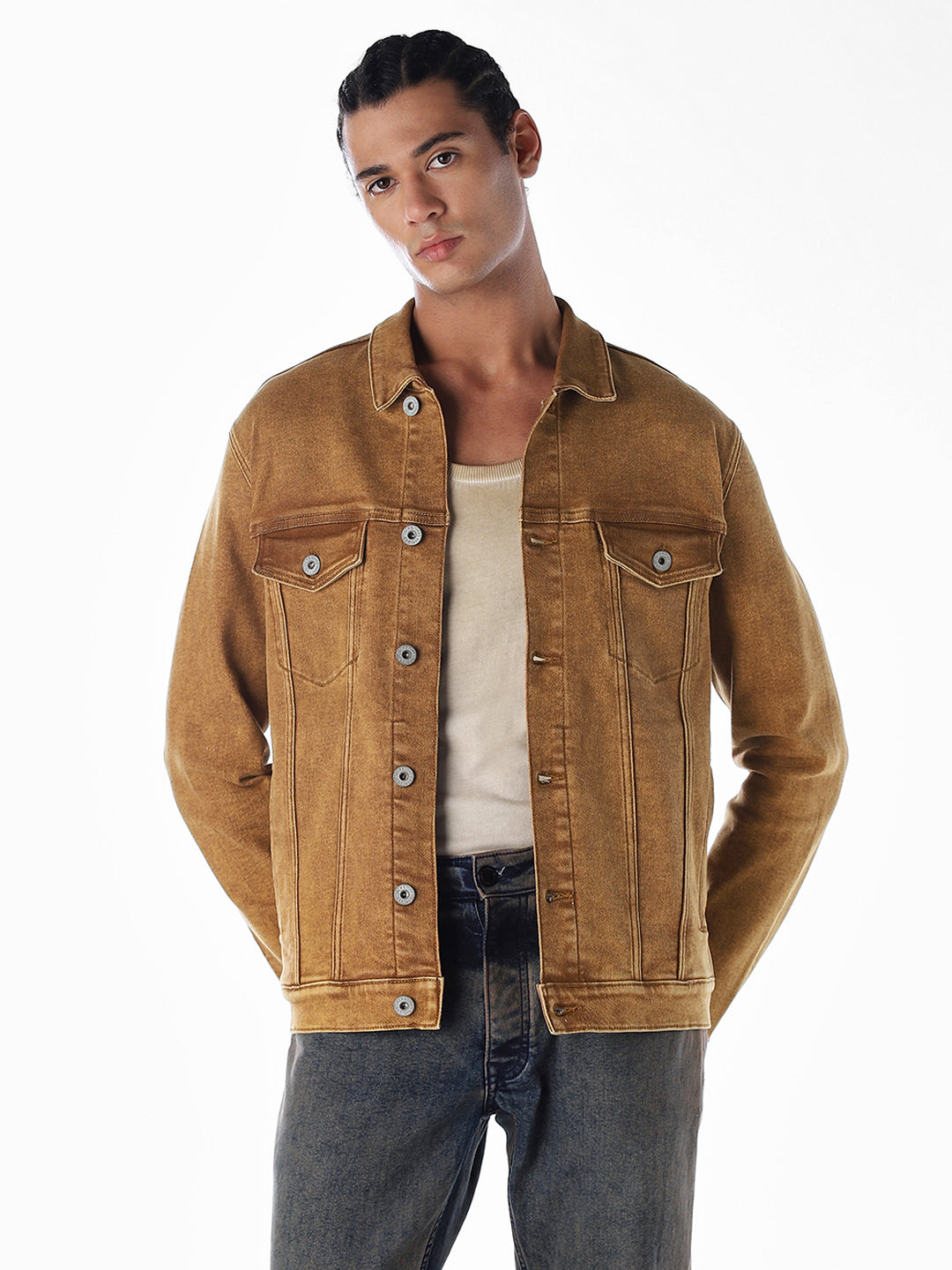 Golden Brown Denim Jacket