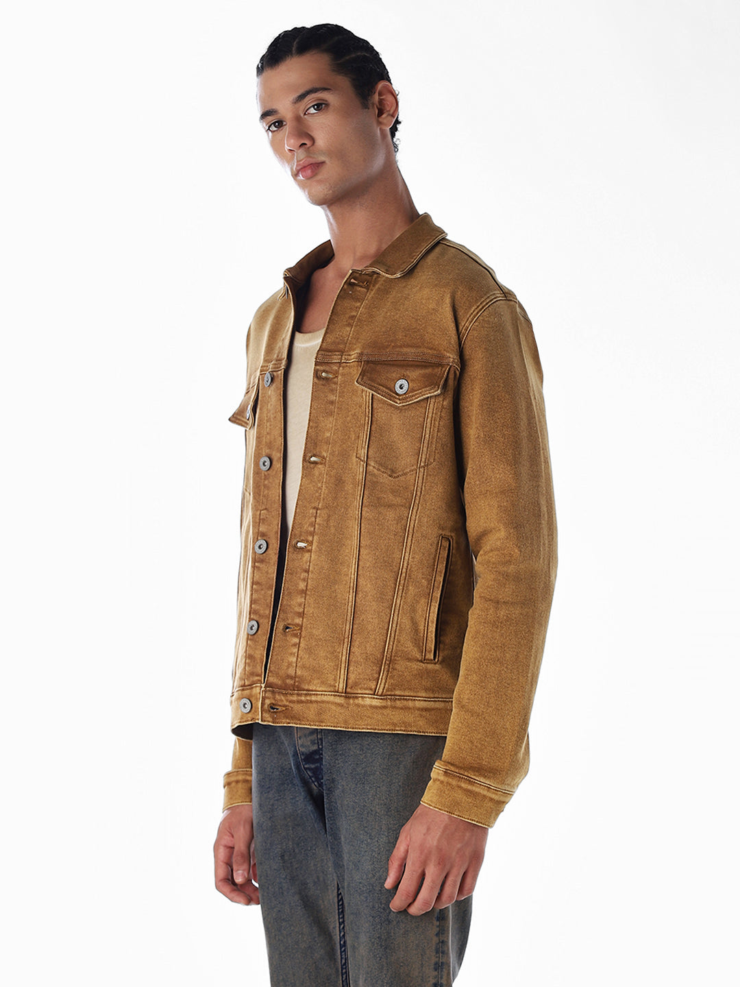 Golden Brown Denim Jacket