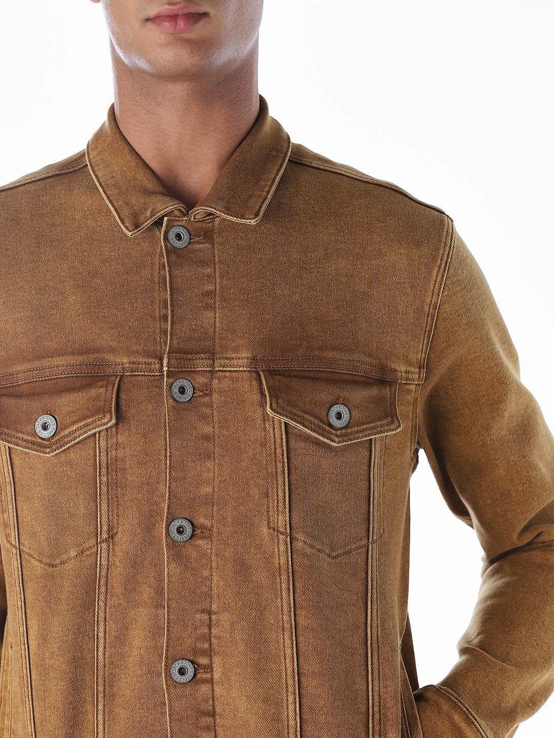 Golden Brown Denim Jacket