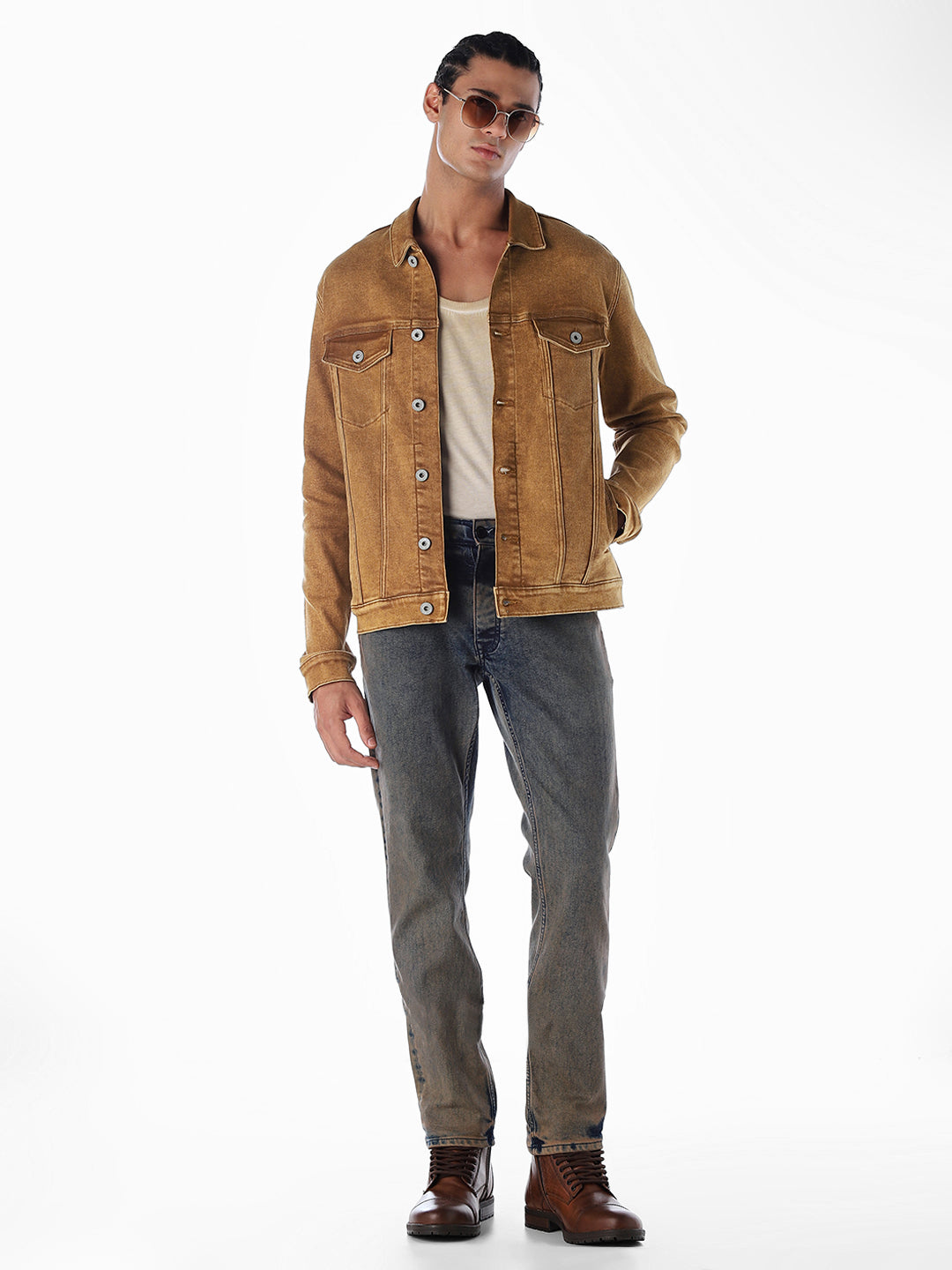 Golden Brown Denim Jacket