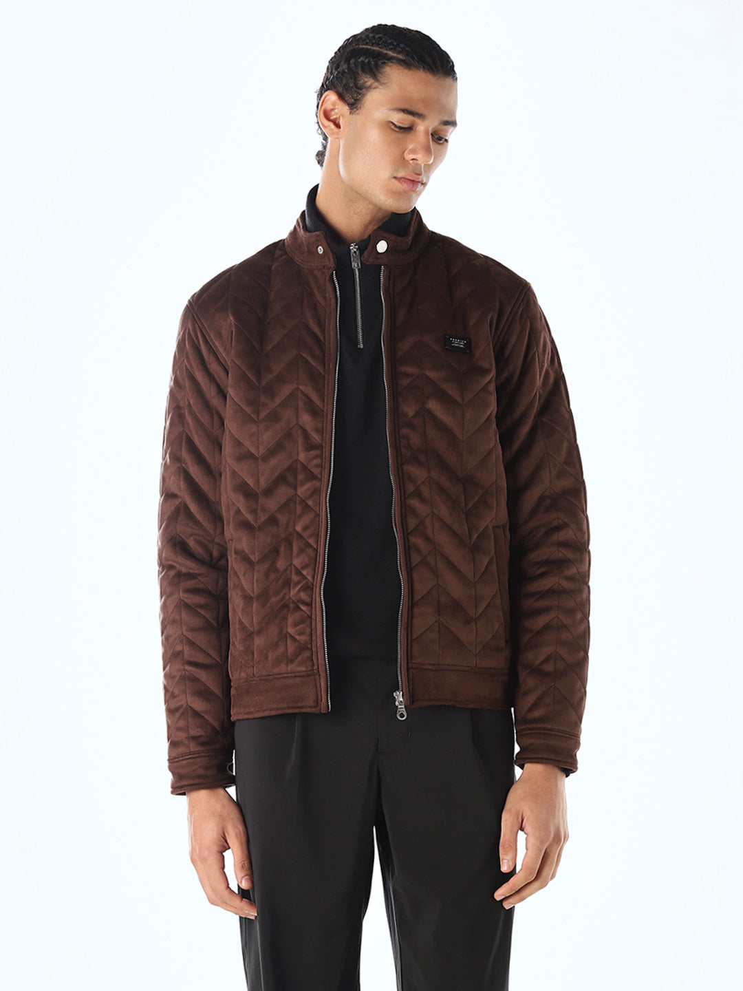 Premium Suede Zip-Up Jacket