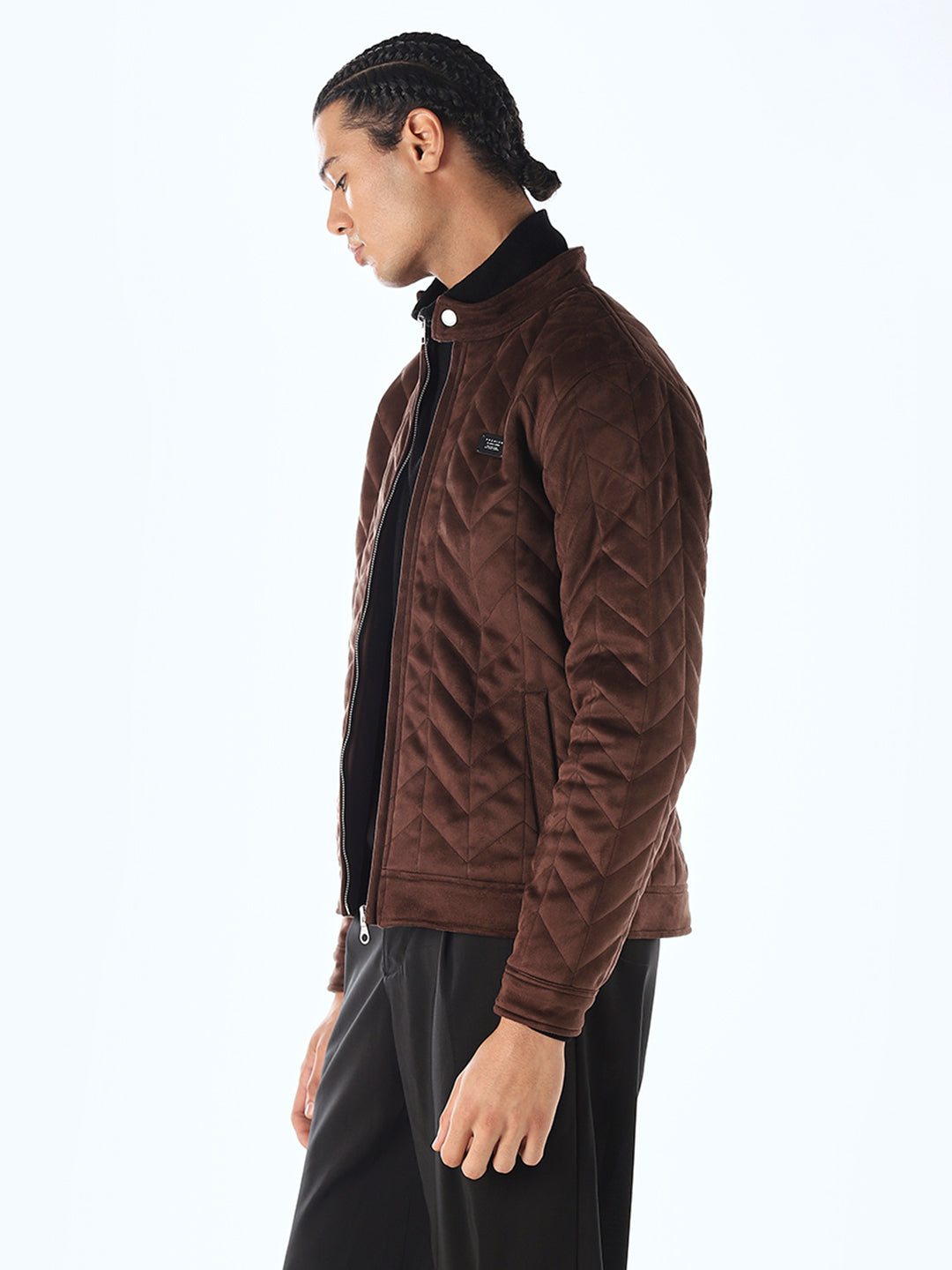 Premium Suede Zip-Up Jacket