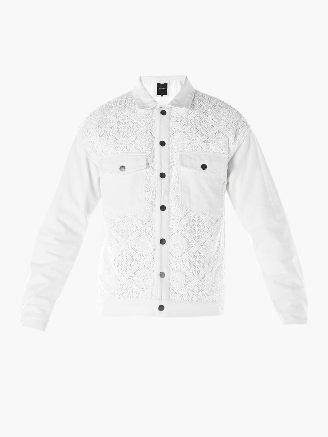 White Regular Fit Jacket