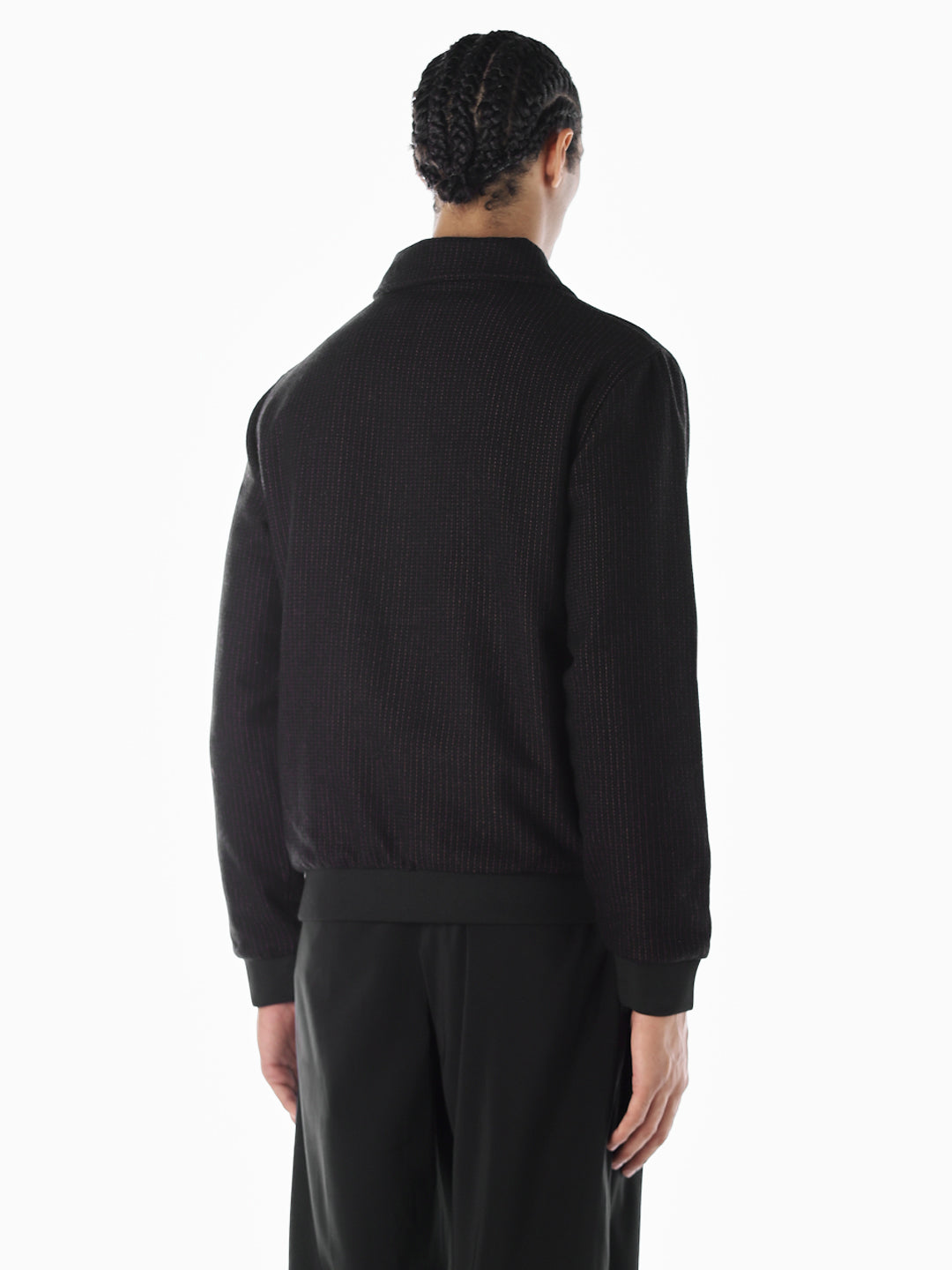 Pinstripe Zip-Up Jacket