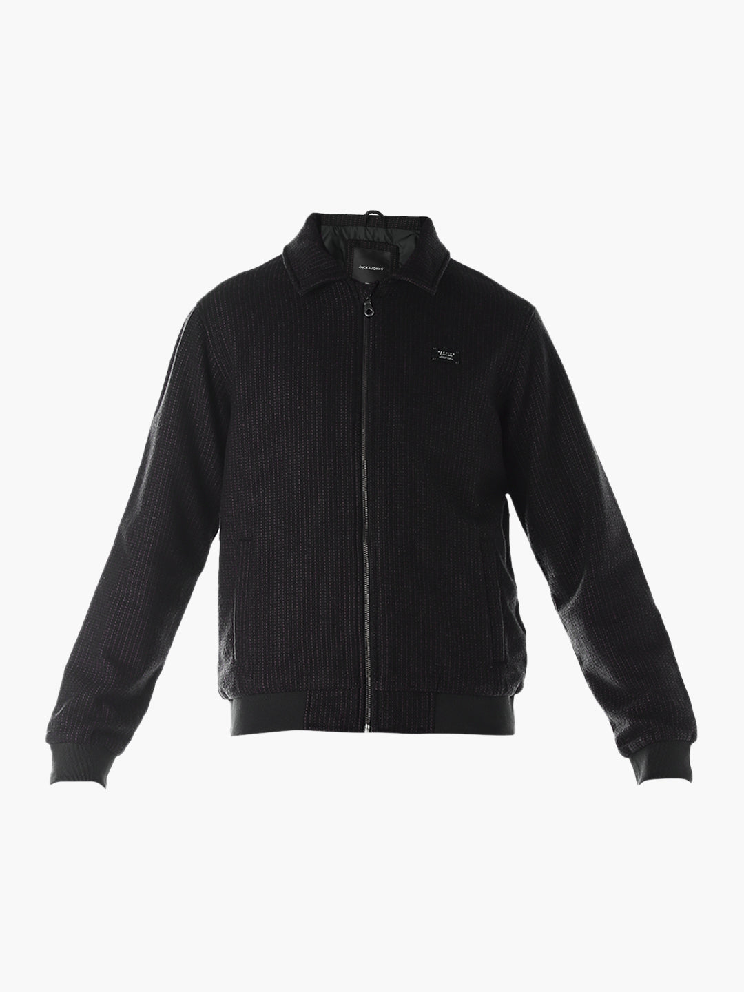 Pinstripe Zip-Up Jacket