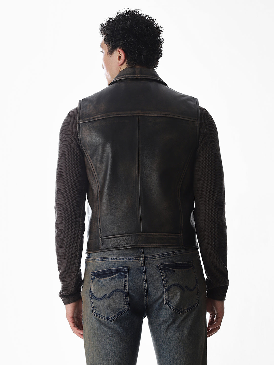 Sleeveless Derby Premium Leather Jacket