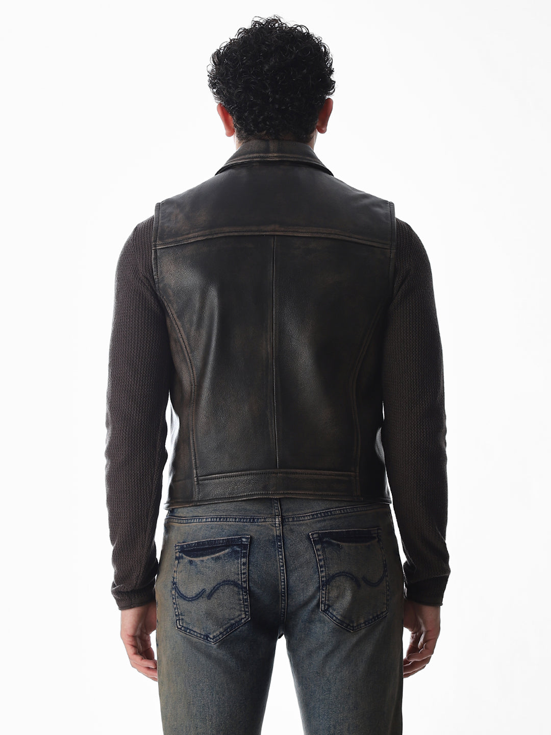 Sleeveless Derby Premium Leather Jacket