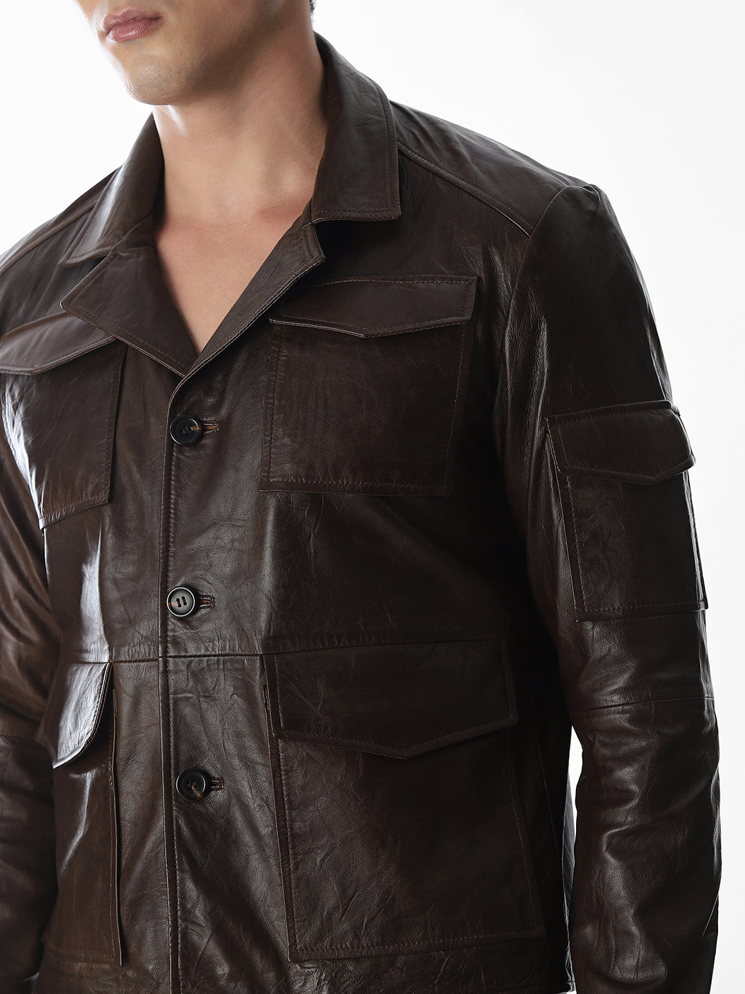 Dark Brown Douglas Leather Jacket