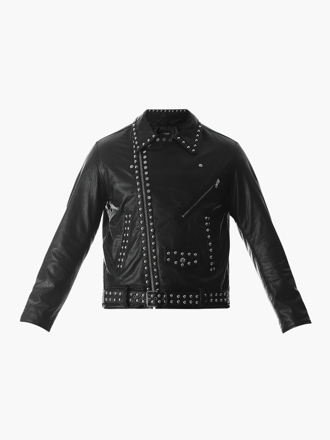 Classic Black Studded Leather Jacket