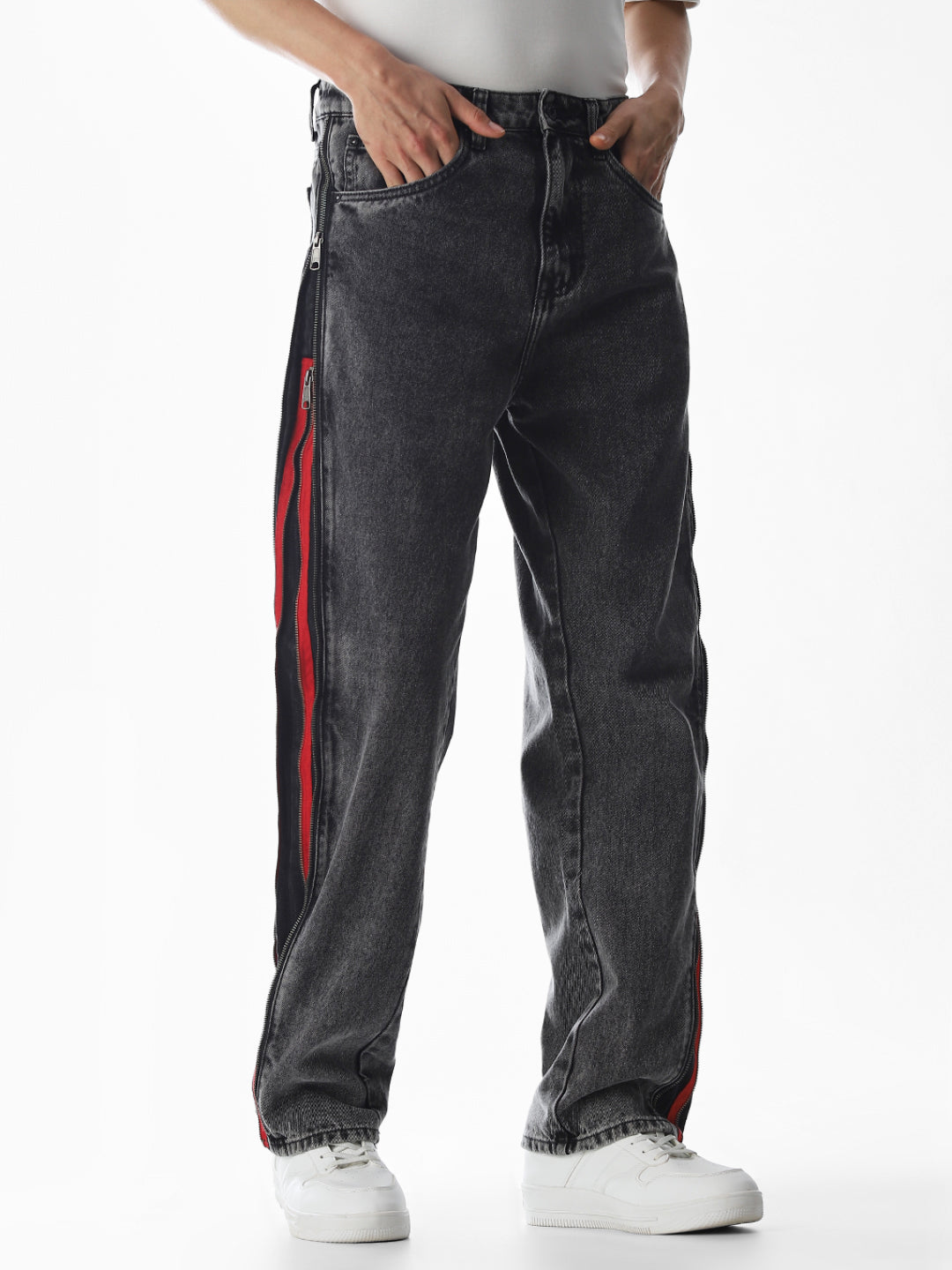 Black High Rise Dario Loose Fit Jeans