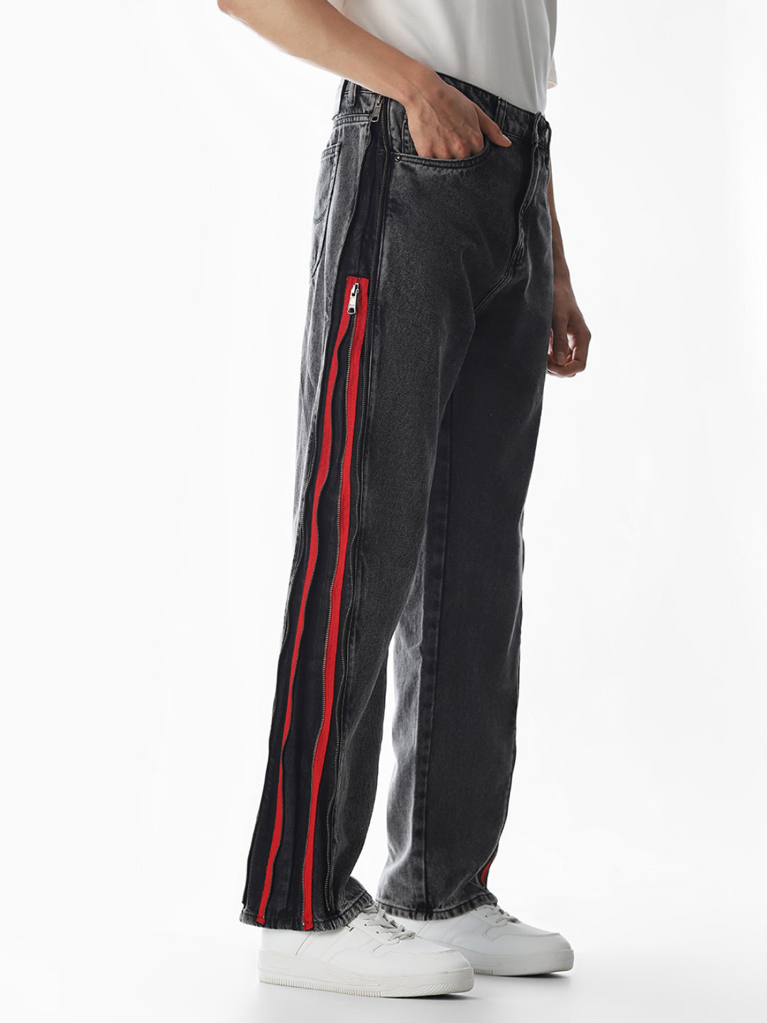 Black High Rise Dario Loose Fit Jeans