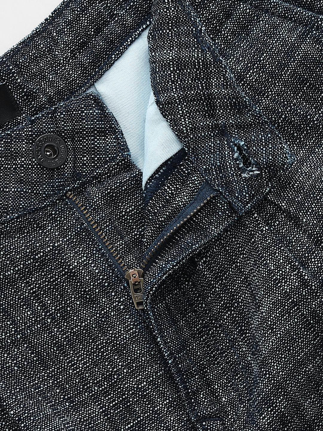 Dark Blue Cotton Cropped Jeans