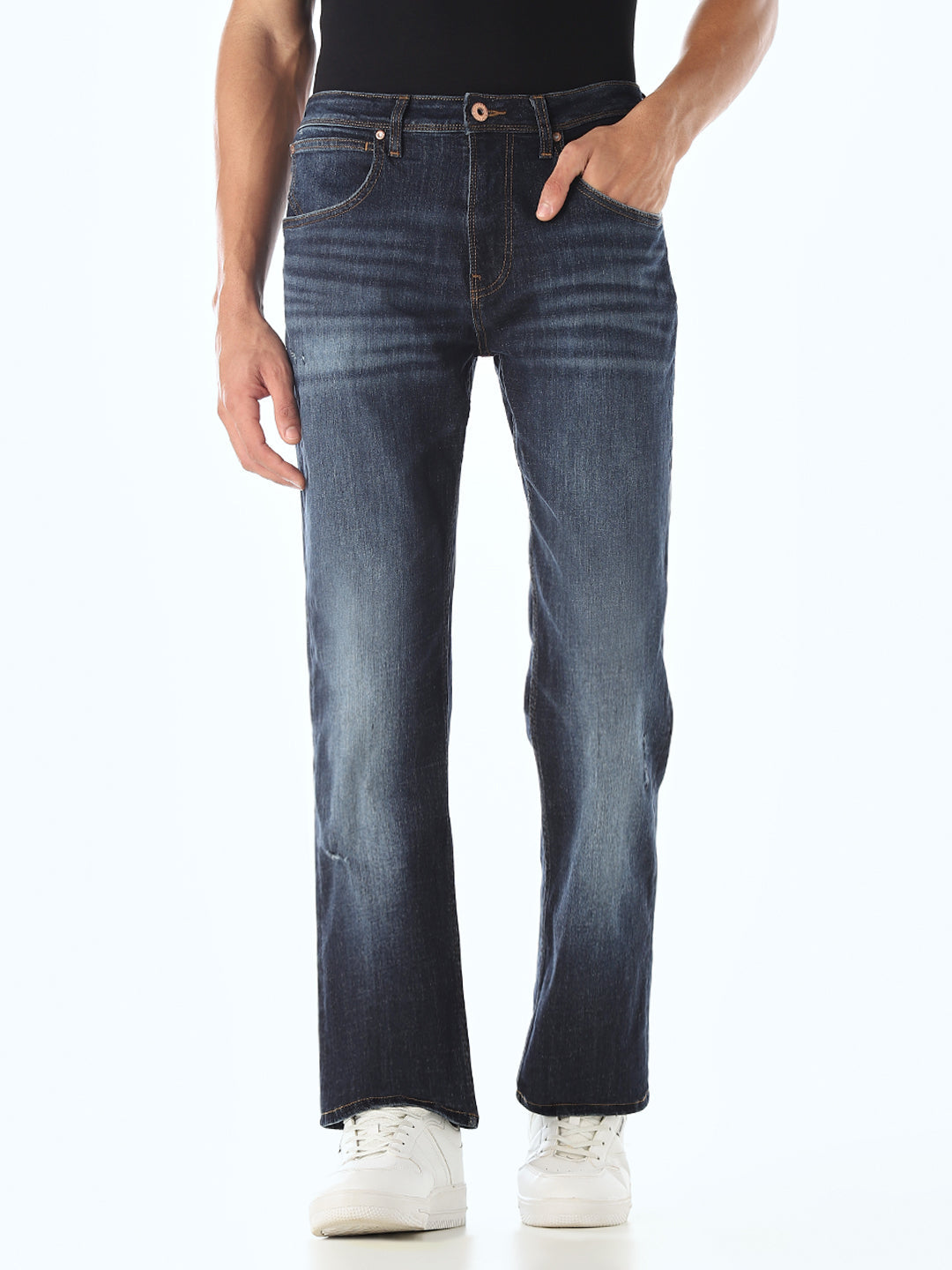 Dark Blue Cliff Bootcut Jeans
