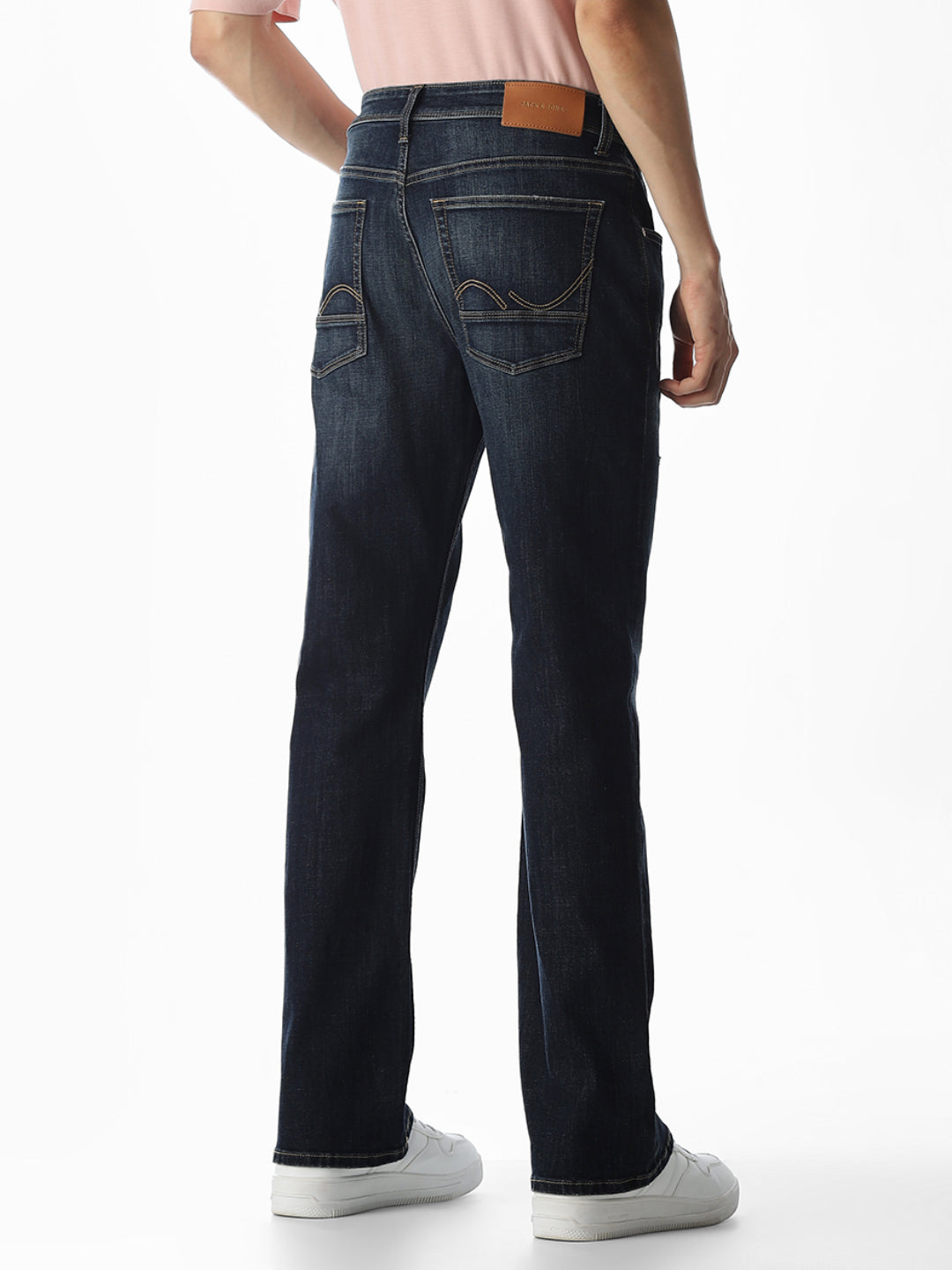 Mildly Distressed Cliff Bootcut Jeans