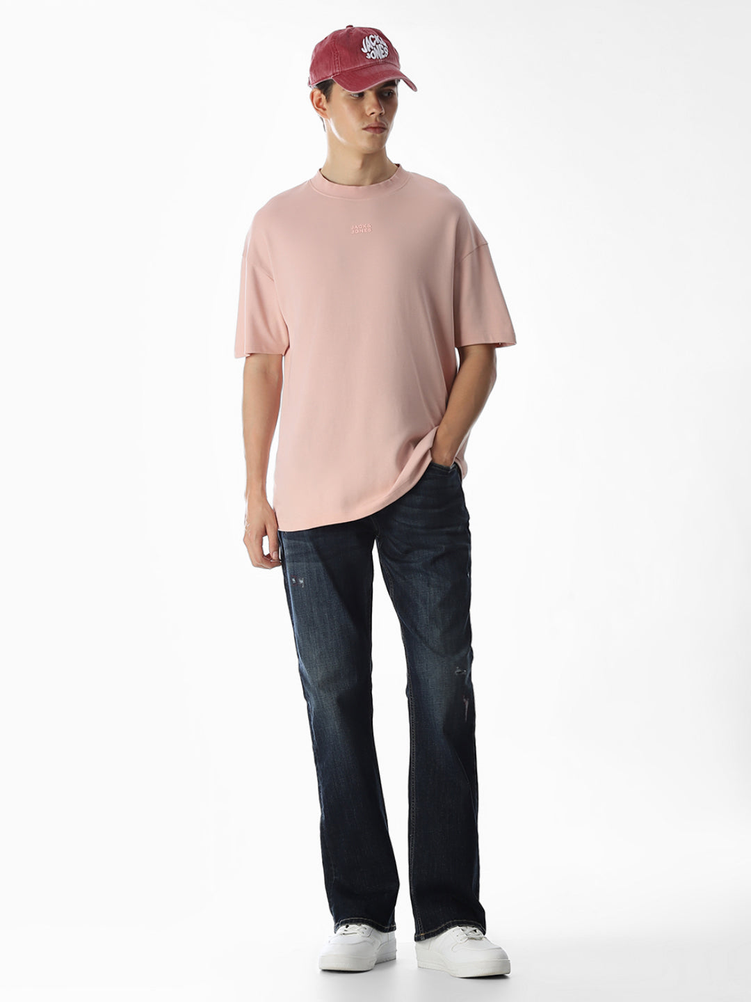 Mildly Distressed Cliff Bootcut Jeans