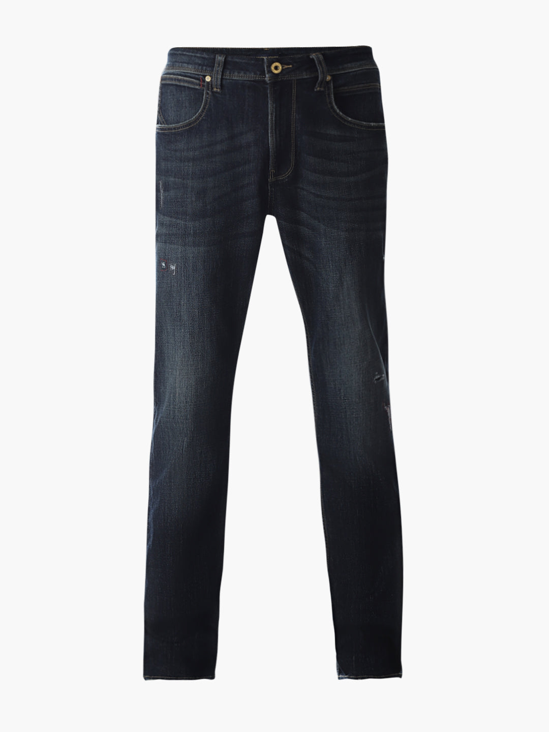 Mildly Distressed Cliff Bootcut Jeans
