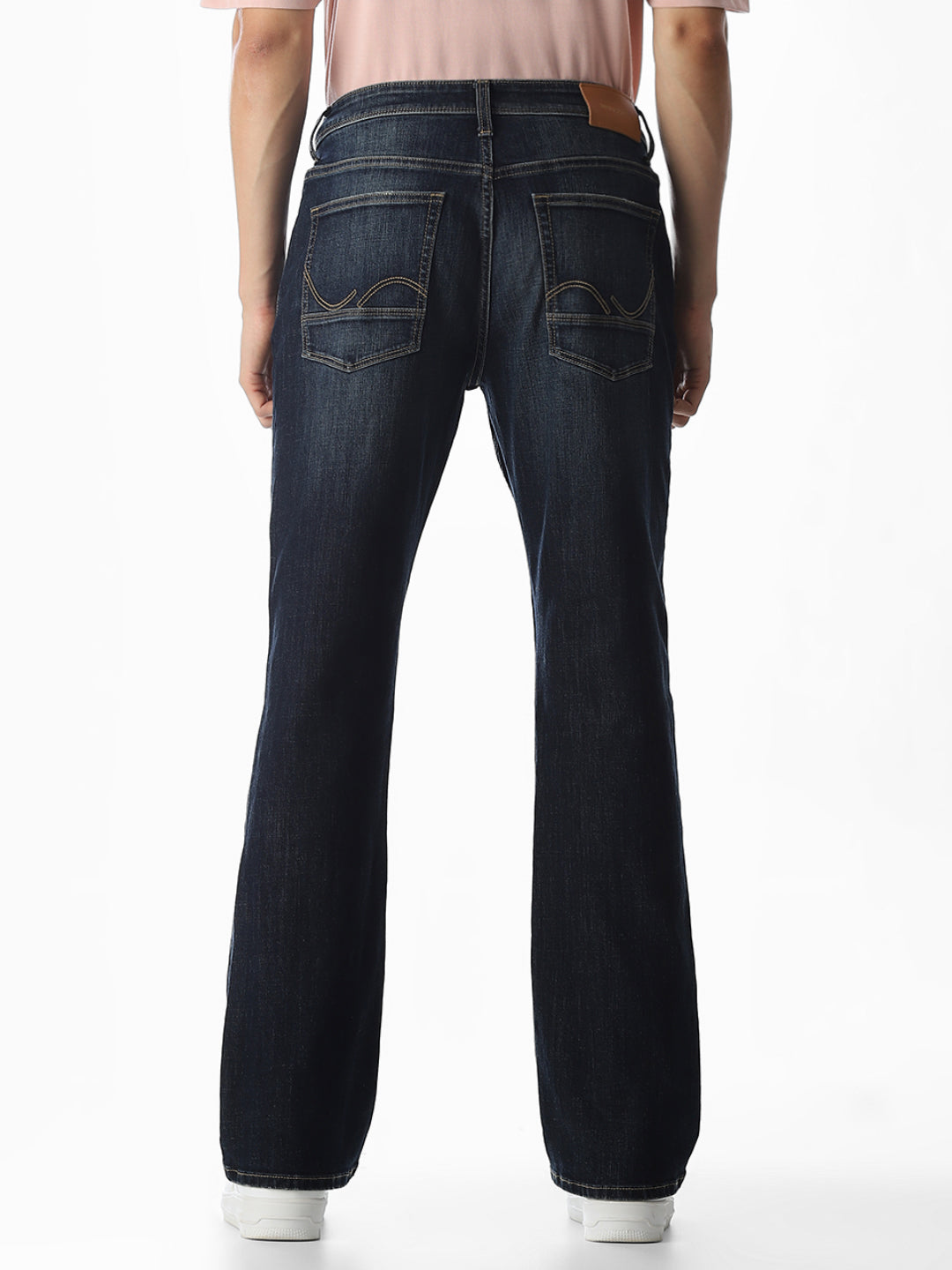 Mildly Distressed Cliff Bootcut Jeans