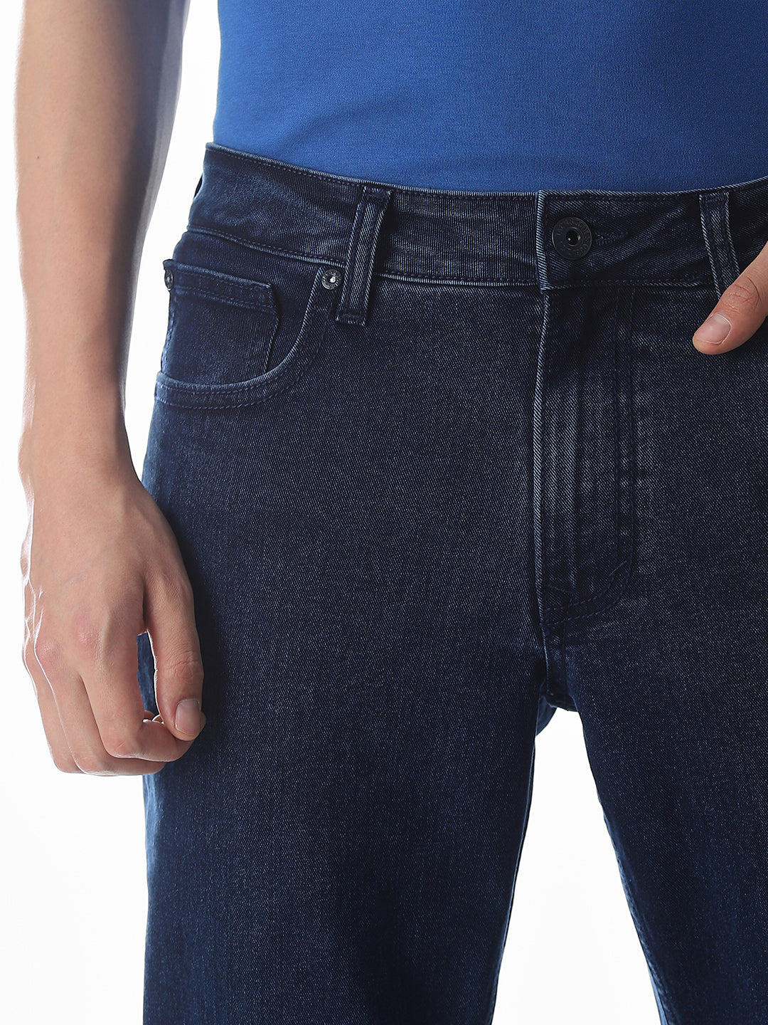 Dark Blue Low Rise Glenn Slim Fit Jeans